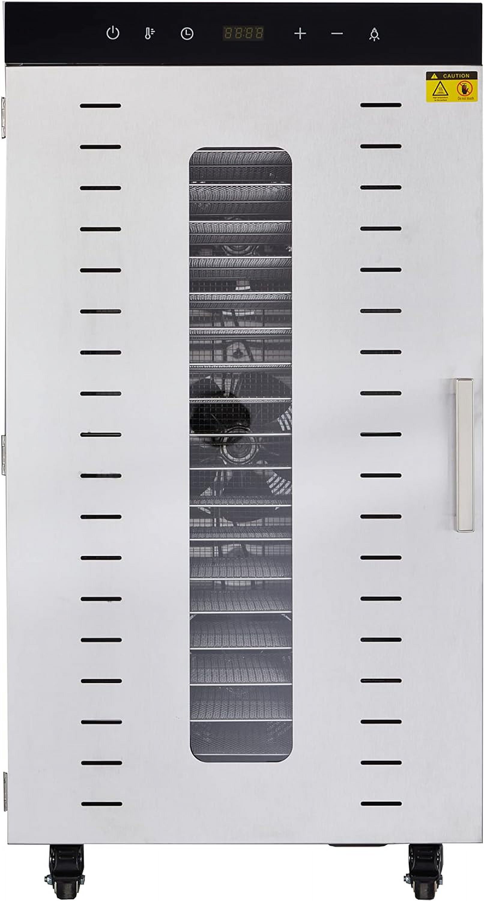 24 Trays  Dehydrator Machine For Jerky/Vegetables/Fruits/Meat/Dog Treats/Herbs, Stainless Steel, 2000W