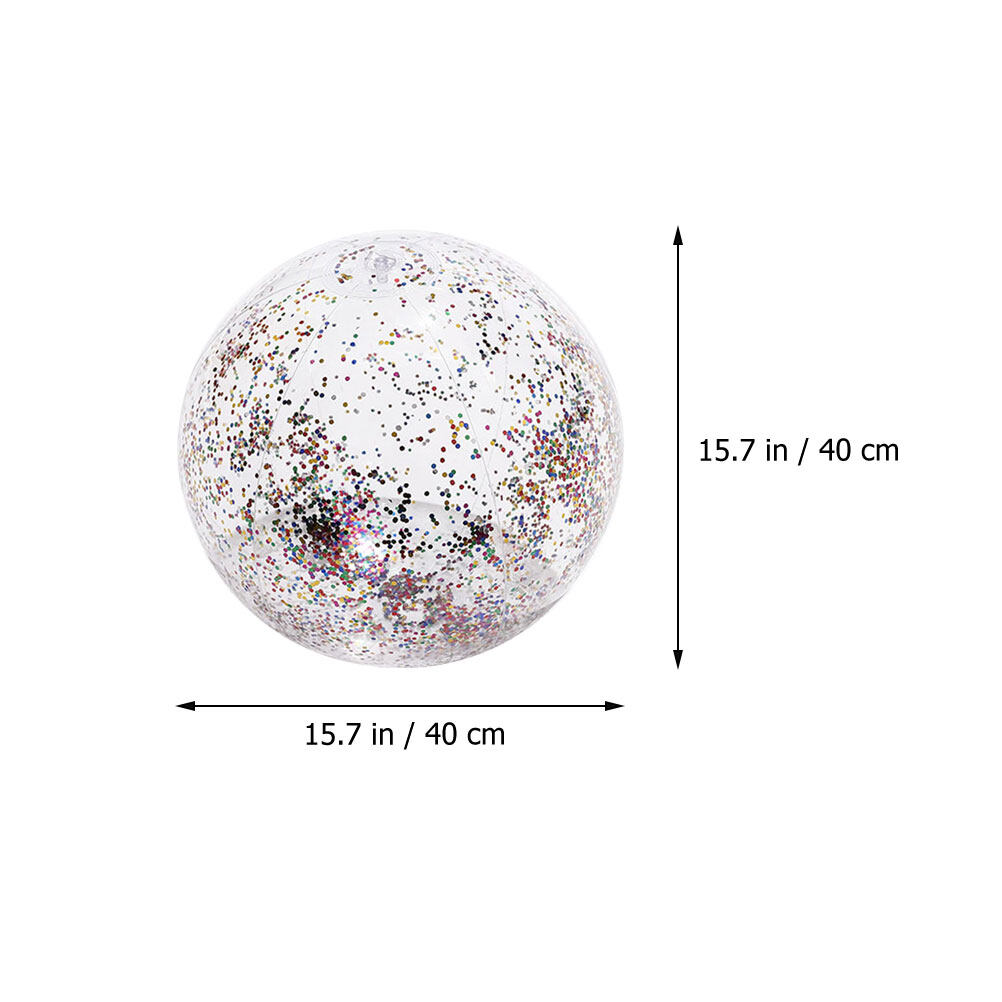 Hemoton 1PC Inflatable Transparent Beach Ball PVC Inflatable Ball Water Playing Toy