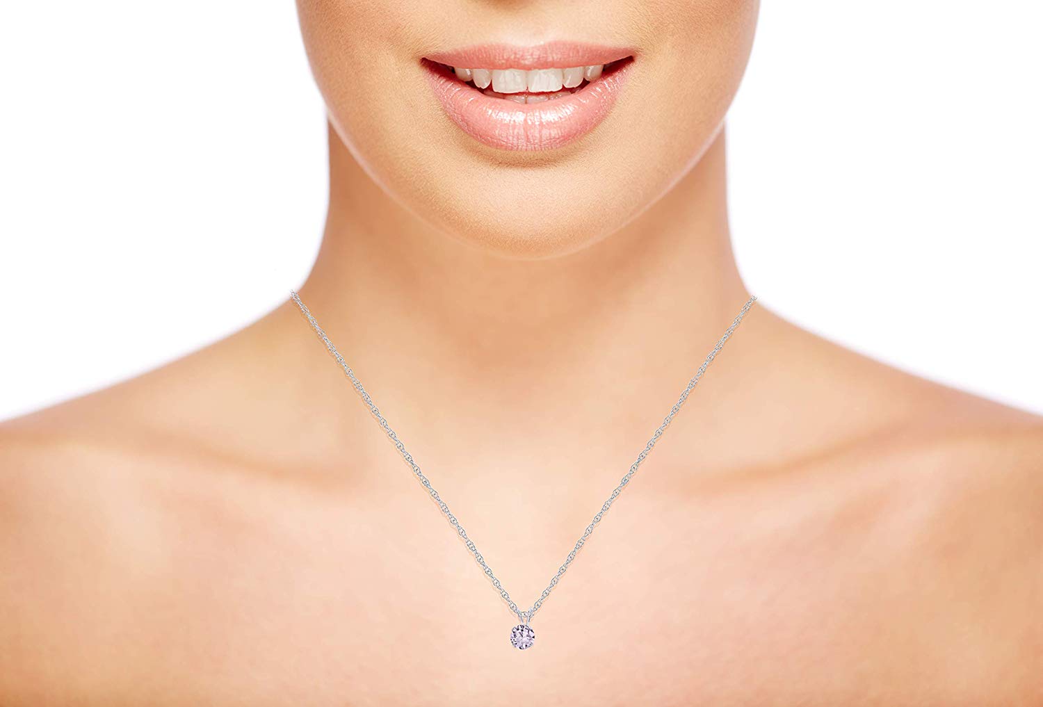 Solid 10K Yellow, White, Rose Gold 5mm Round Genuine Or Created Gemstone Birthstone 18