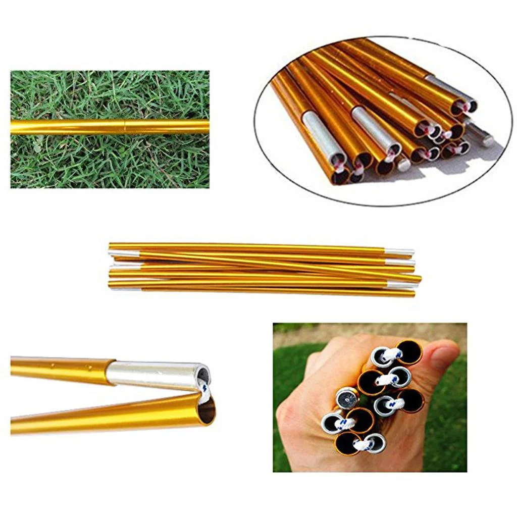 2 Pcs Camping Travel Tent Awning Pole Rod 19mm Aluminum Alloy Stick For Canopy Sunshade Shelter B