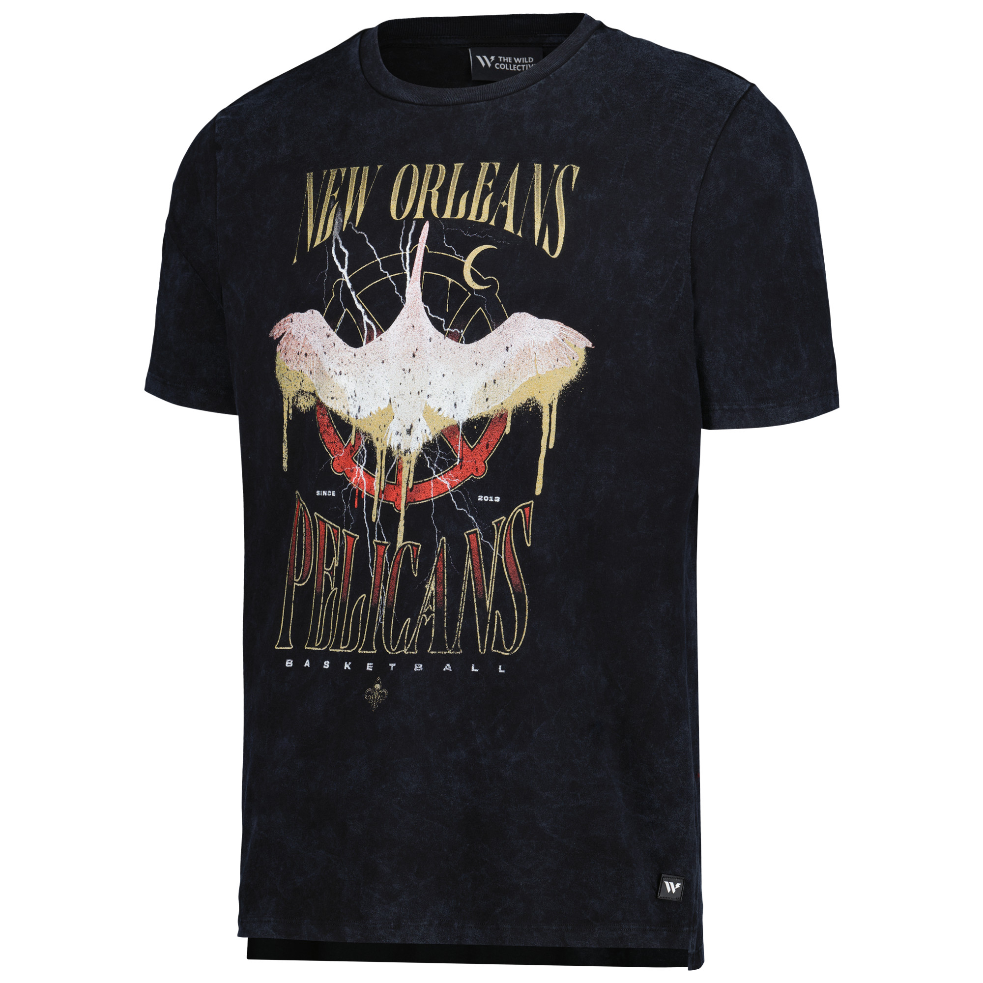 Unisex The Wild Collective  Black New Orleans Pelicans Tour Band T-Shirt