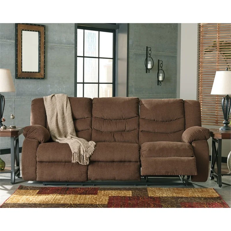 Bowery Hill Reclining Sofa in Chocolate