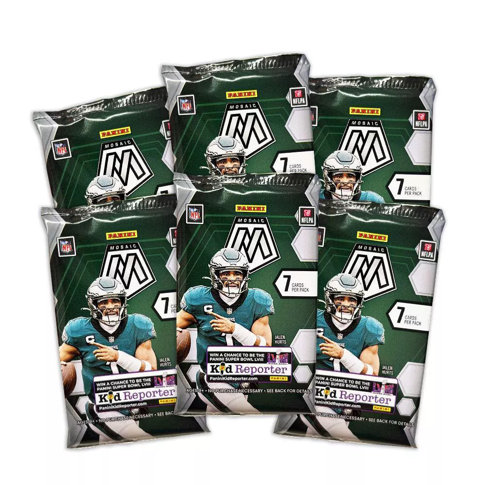 2023 Panini Mosaic NFL Football Card Mega Box (Reactive Yellow)