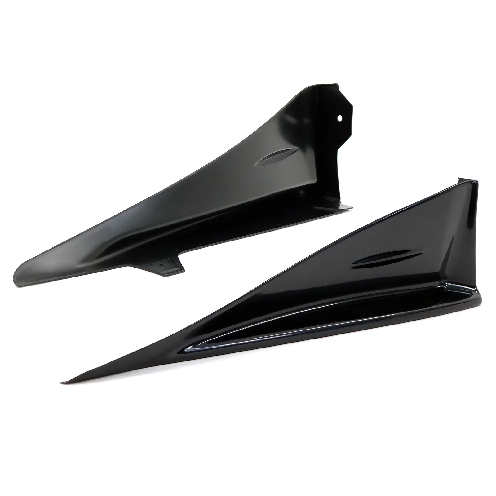 Ikon Motorsports Side Skirts Spats Compatible With 2022-2023 Subaru BRZ & Toyota GR86 Coupe 2-Door STI Style Unpainted Black ABS Side Skirt Guard Strakes Splash 2Pieces