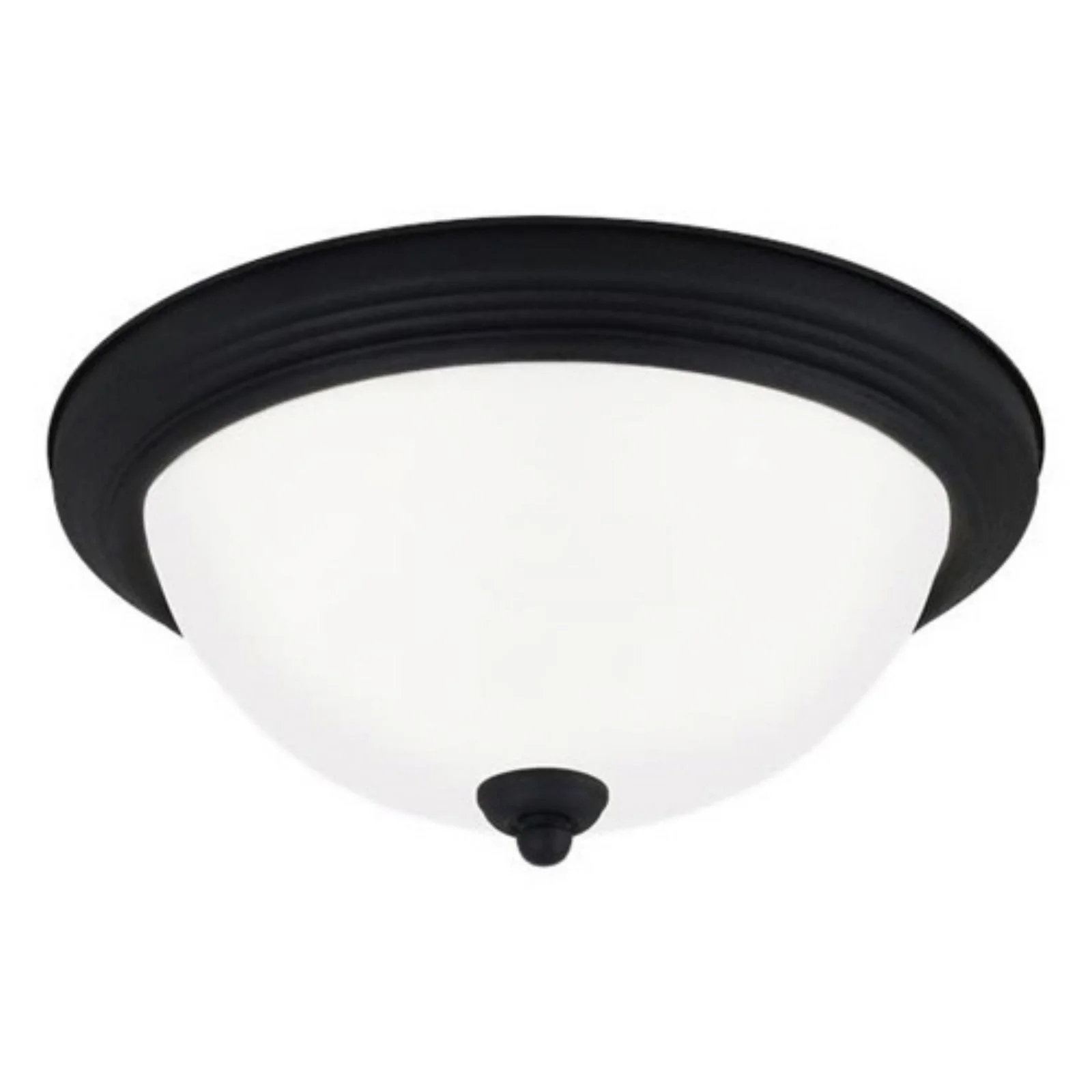 77063EN3-965-Generation Lighting-Sea Gull Lighting-Geary-1 Light Flush Mount in Transitional Style-11.5 Inch wide by 5.5 Inch high Antique Brushed