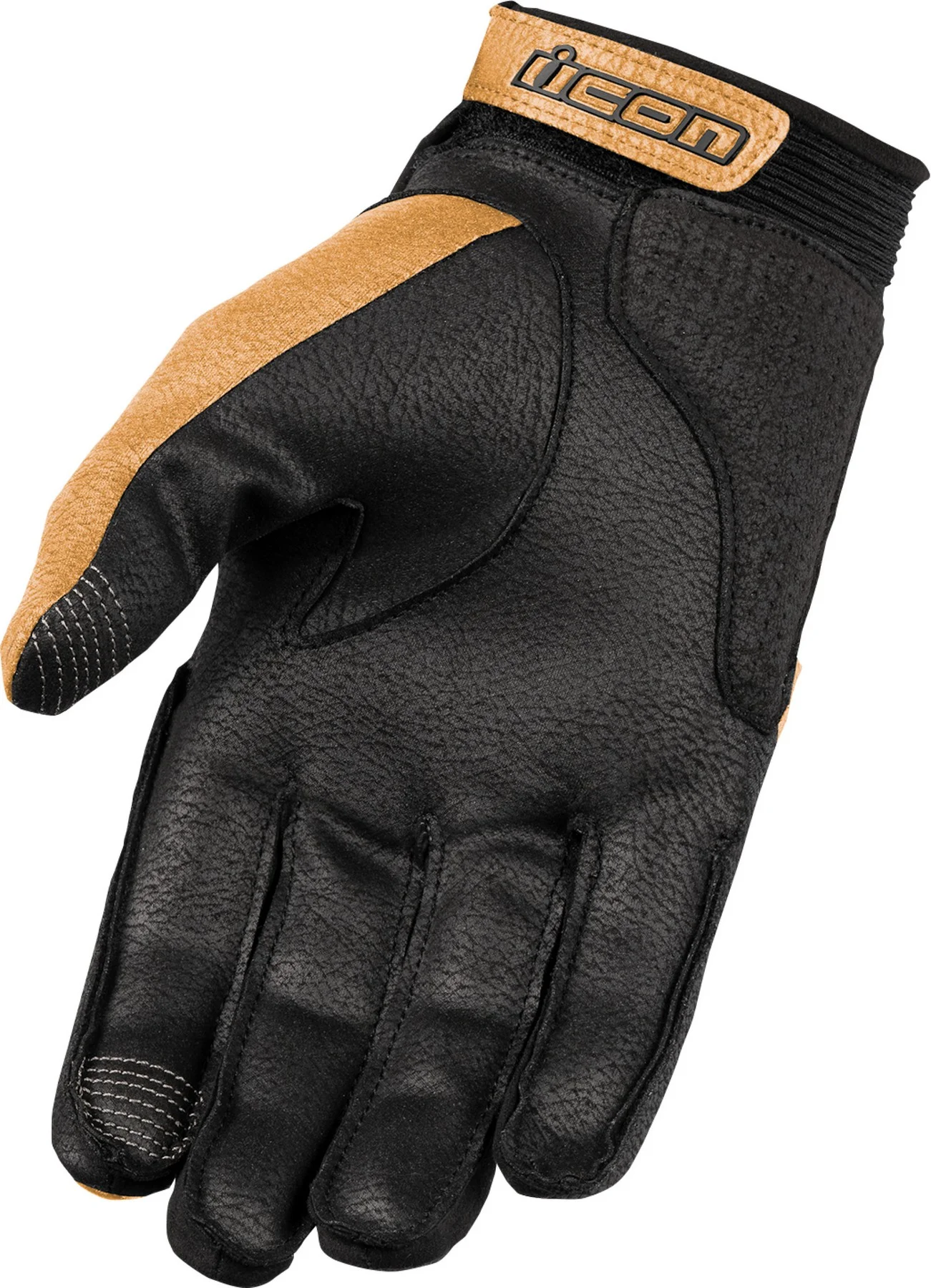 Icon Superduty 3 Mens Leather Motorcycle Gloves Tan LG