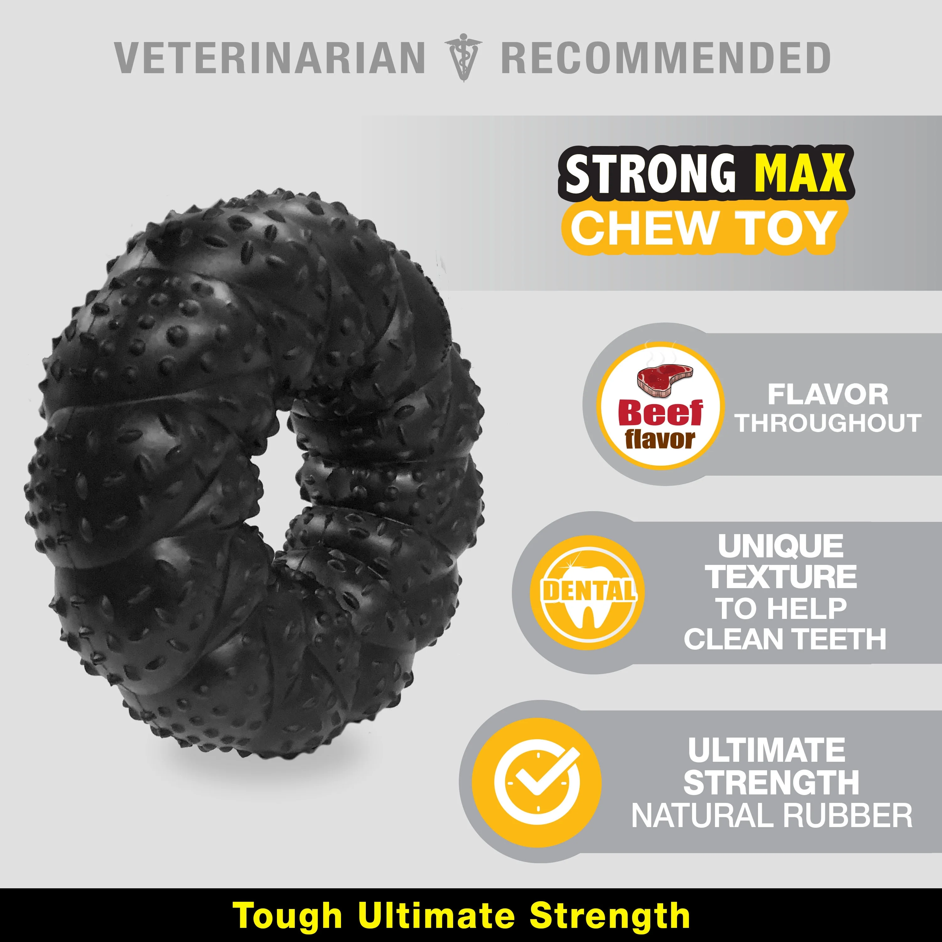 Nylabone Strong Max Braided Dog Ring Chew Toy - Up to 35 lbs.