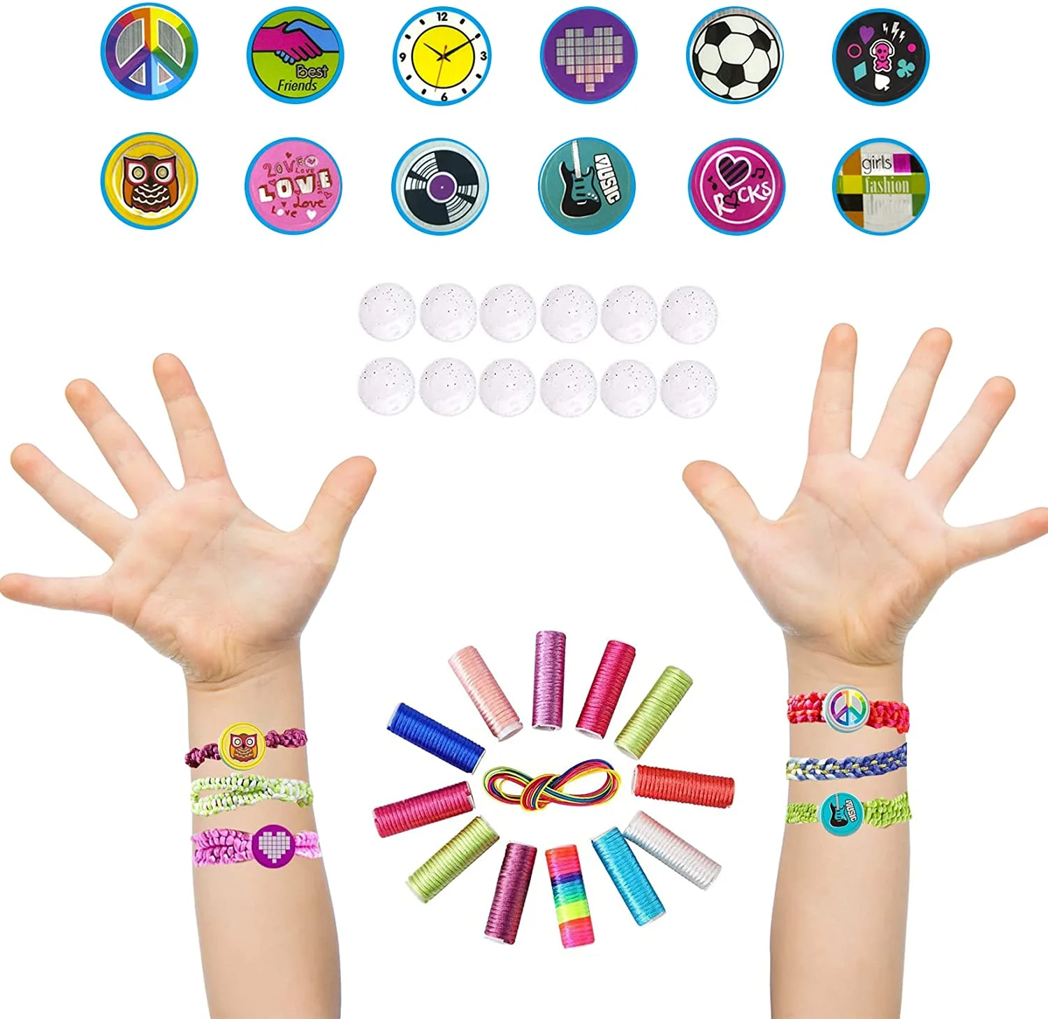 Friendship Bracelet Making Kit, Girls DIY Craft Kits Toys Cool Arts and Crafts Toys for Teen Girls Travel Activity Set Gifts for Age 6 7 8 9 10 11 12 Year Old Girls