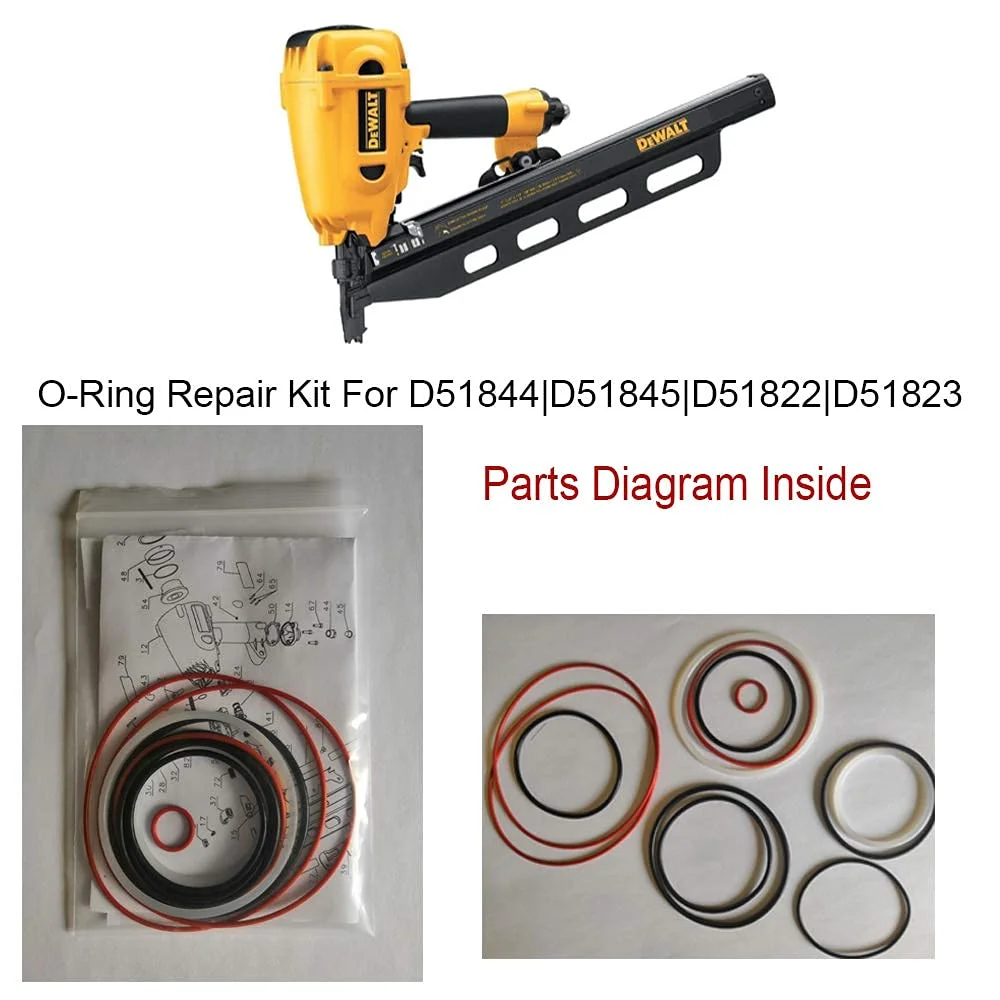 Hakatop O-Ring Rebuild Kit for Framing Nailer Universal D51844 D51845 D51822 D51823