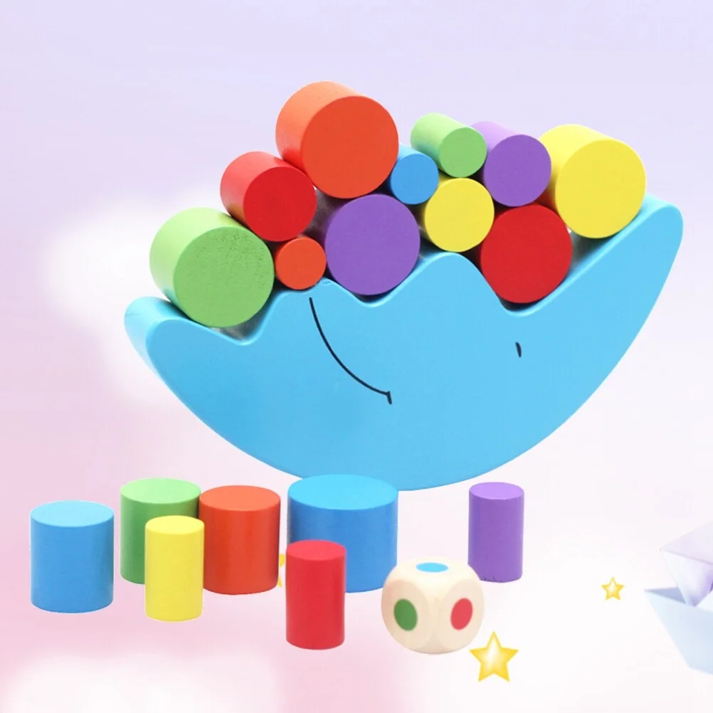 Wooden Stackable Building Blocks Set Balancing Games Playset Toys Educational Toys for Kids Children