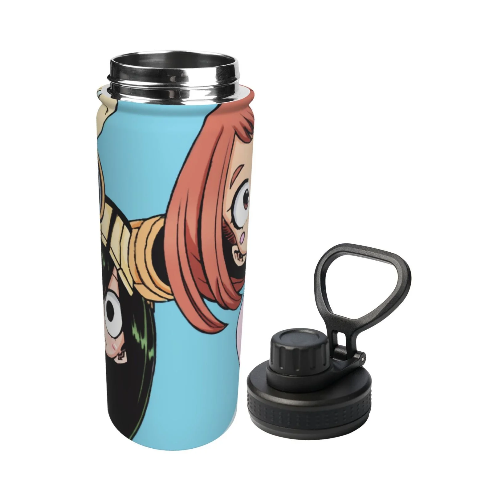 Boku My Hero Academia Mha Sports Insulated Water Bottles Kettle Stainless Steel Portable Cup18OZ For Travel Gym School