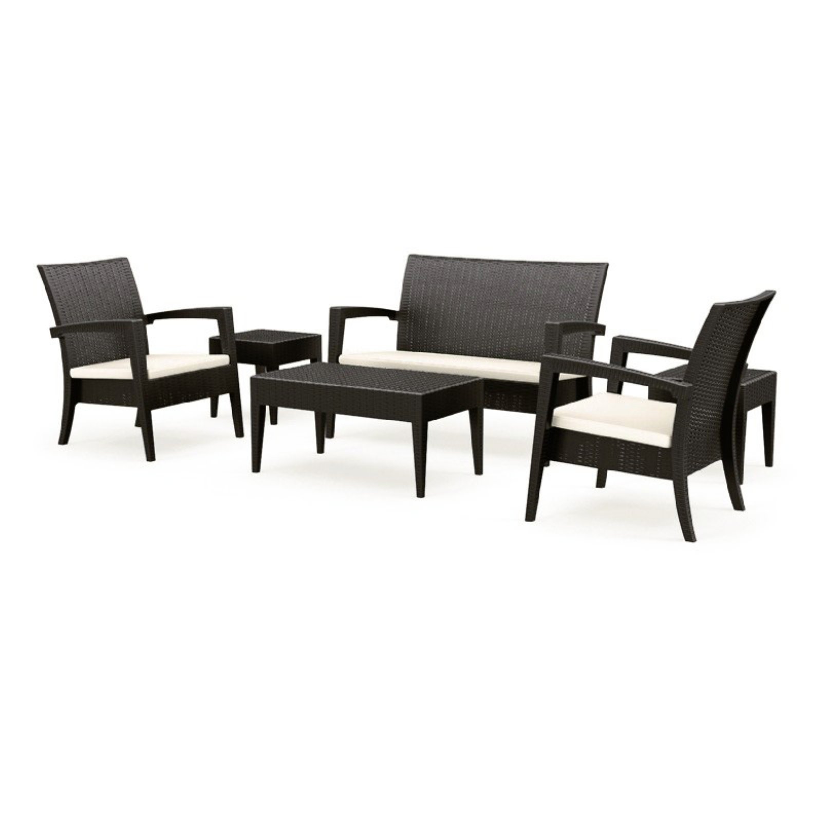 Compamia Miami 6 Piece Patio Sofa Set in Dark Gray