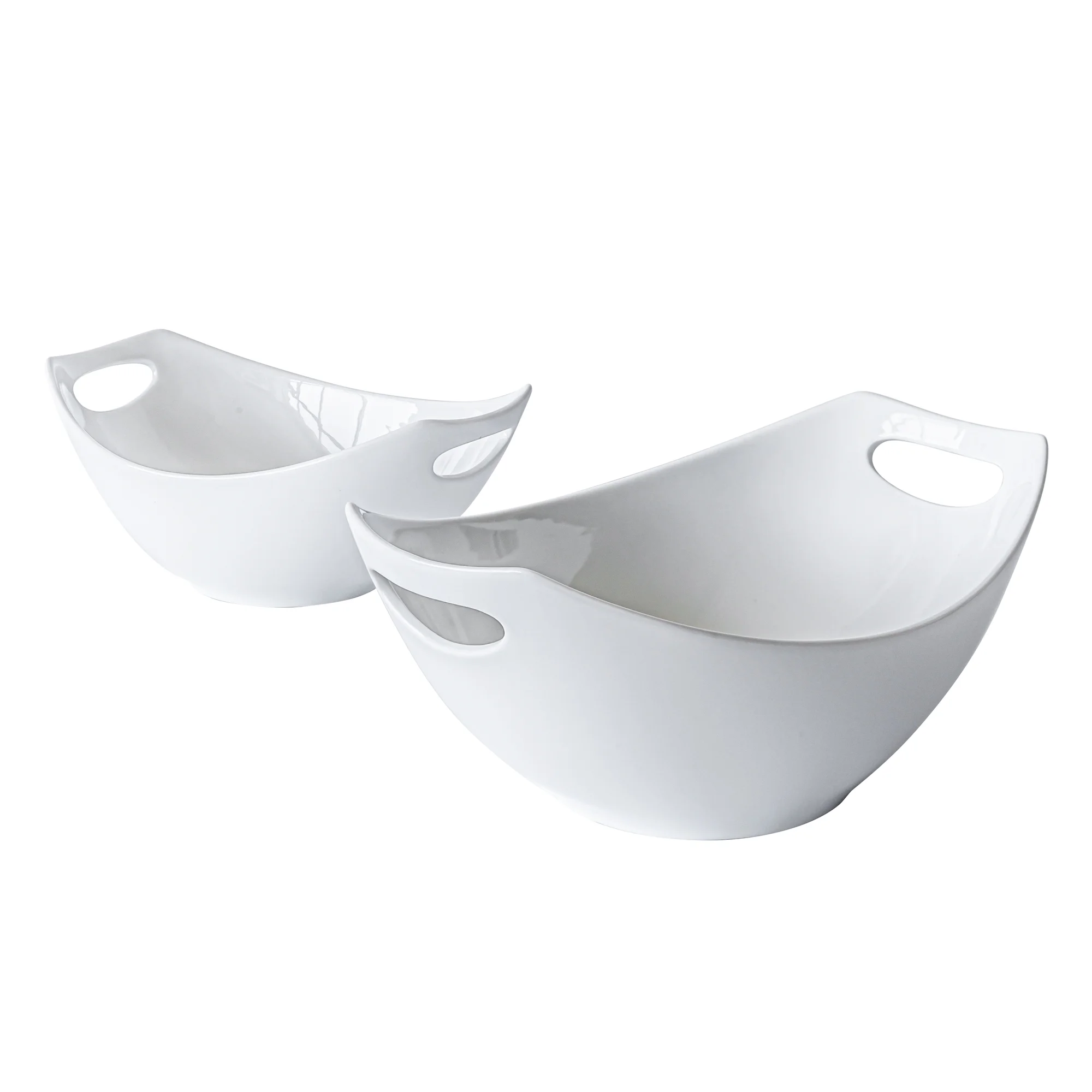 Better Homes & Gardens Set of Two Large and Medium Handled Serve Bowls