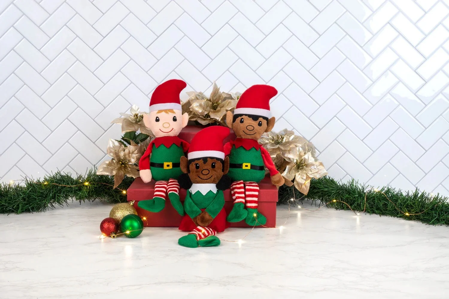 Holiday Christmas Elf Plush Doll | 14 Inches Tall