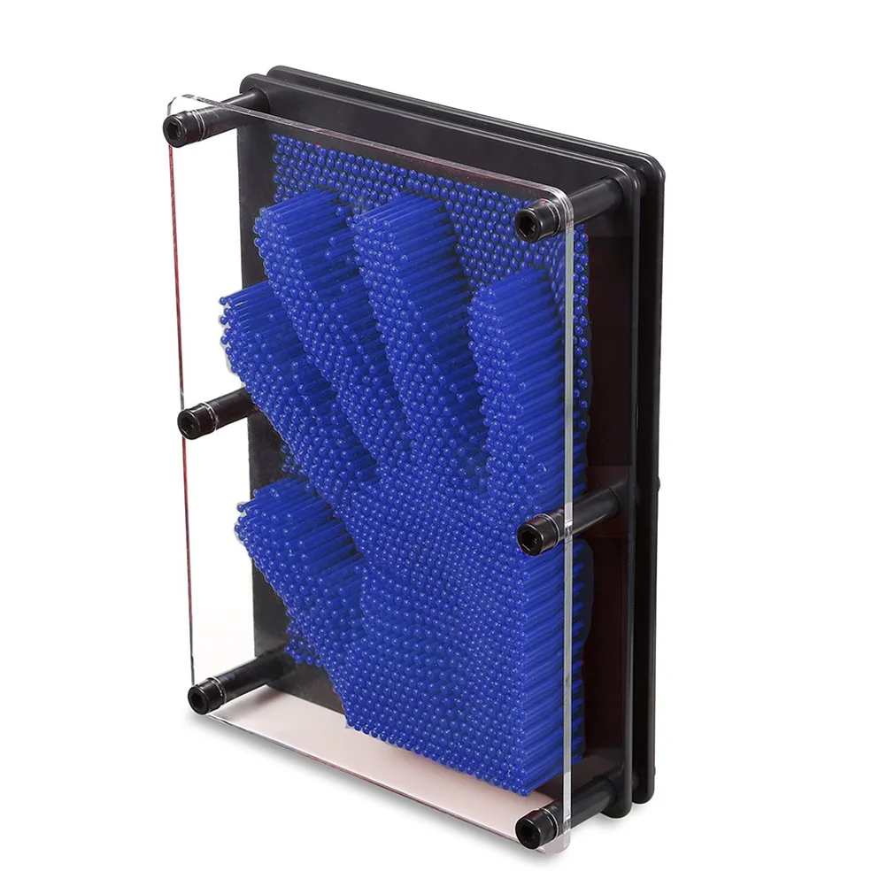 3D Clone Pin Art Sculpture Needle Stereo Hand Model Board Home Office Desktop Toy 3D Impressions Handprint Art Toy