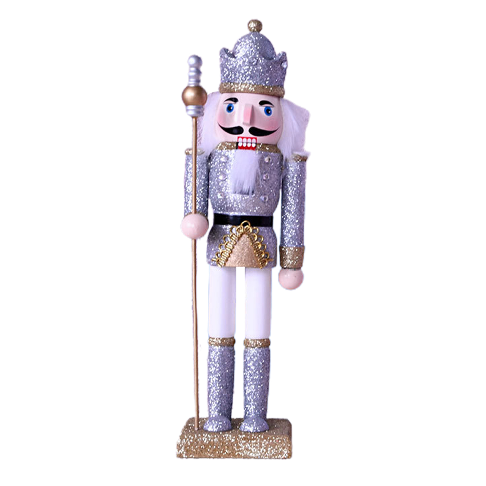 Grandest Birch Desktop Ornaments Eye-catching Stable Base Wood Miniature Nutcracker Doll Supplies for Home