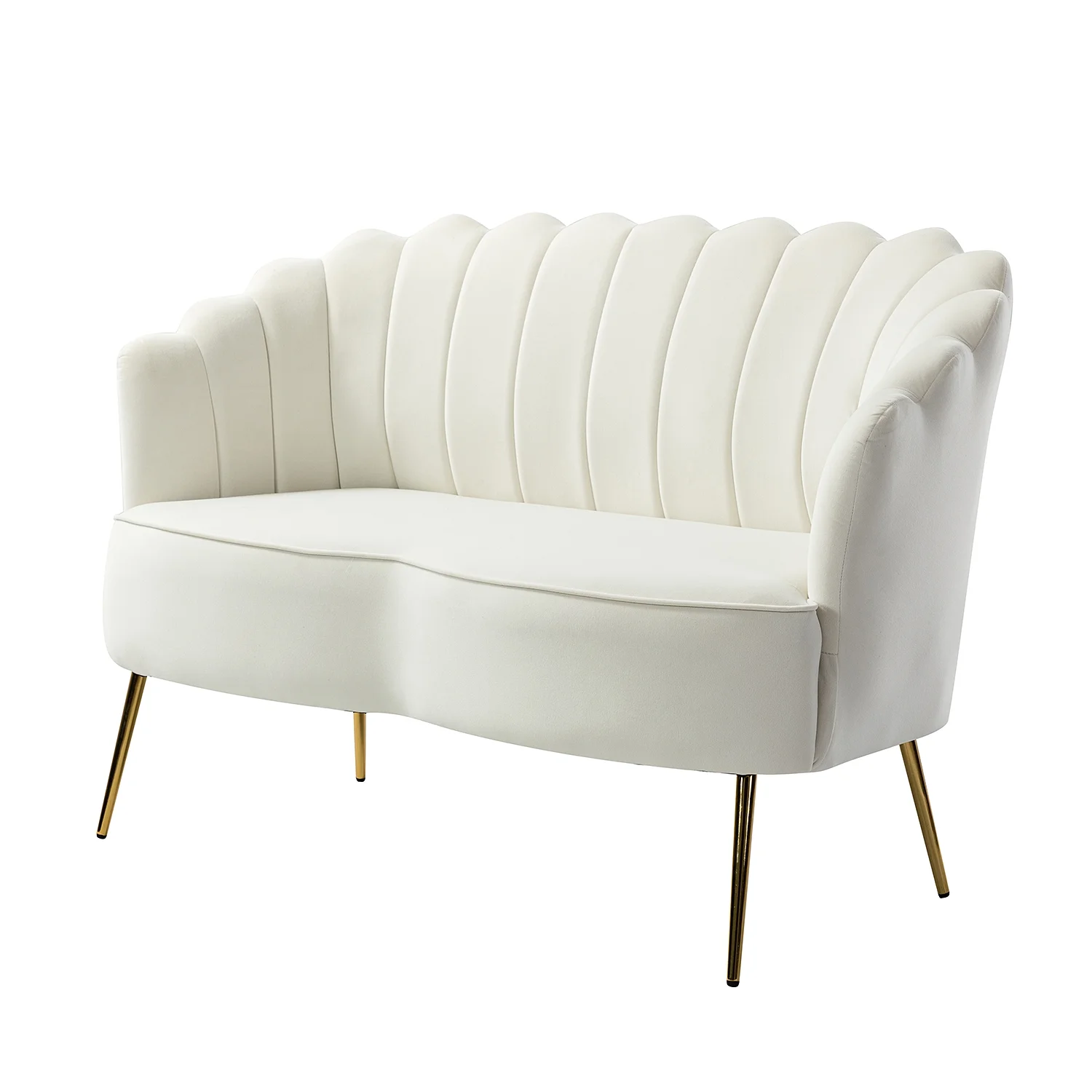 ARTFUL Armchair with Turned Legs, Wooden Upholstered Armchair, Ivory