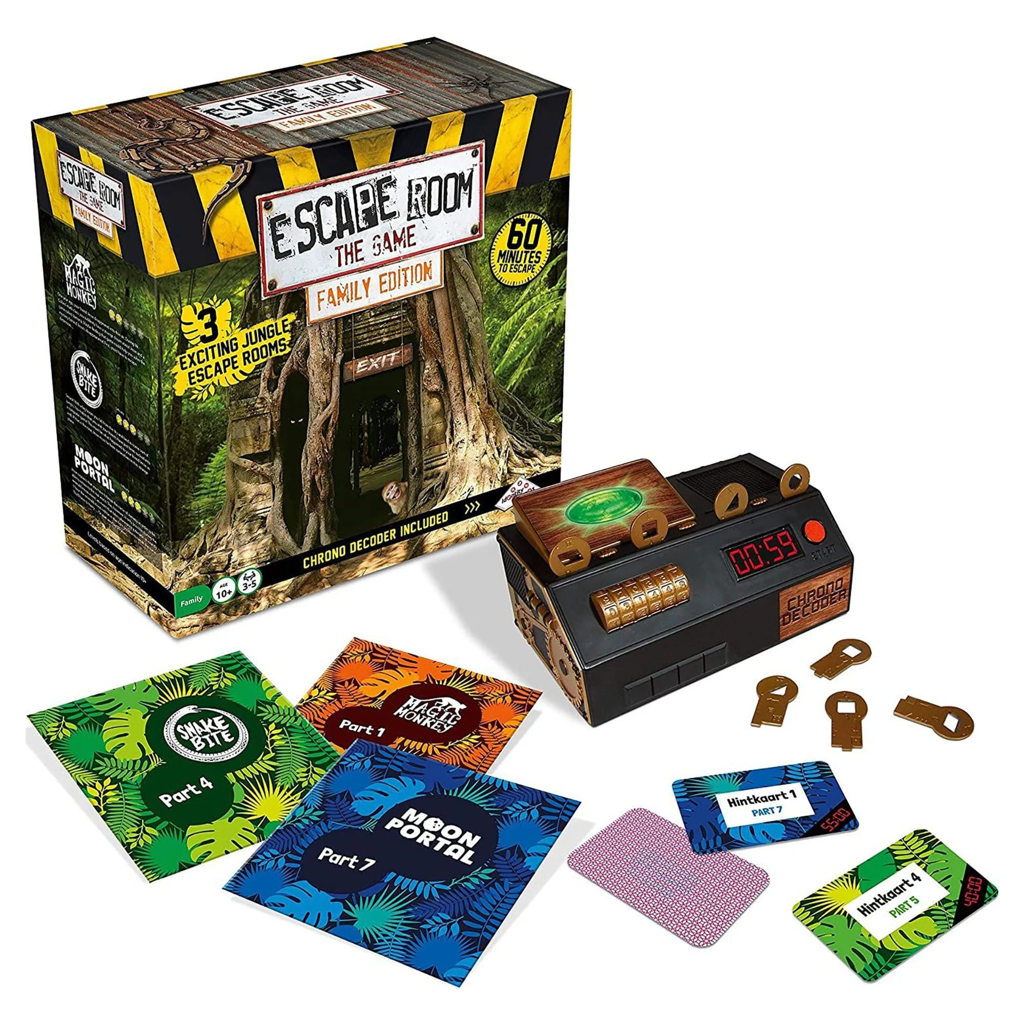 Identity Games Escape Room The Game Family Edition w/ 3 Exciting Jungle Escape Rooms