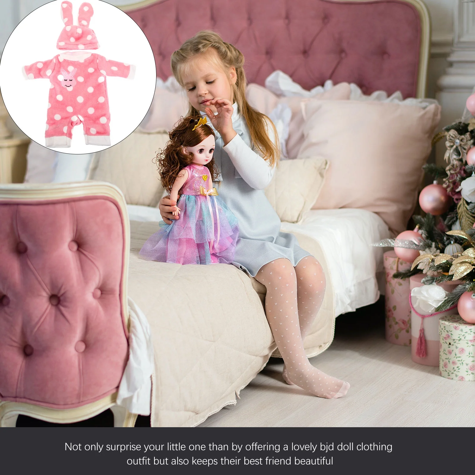 1 Set Baby Doll Pajamas Delicate Doll Clothes for 18inch Doll Lovely Doll Costume