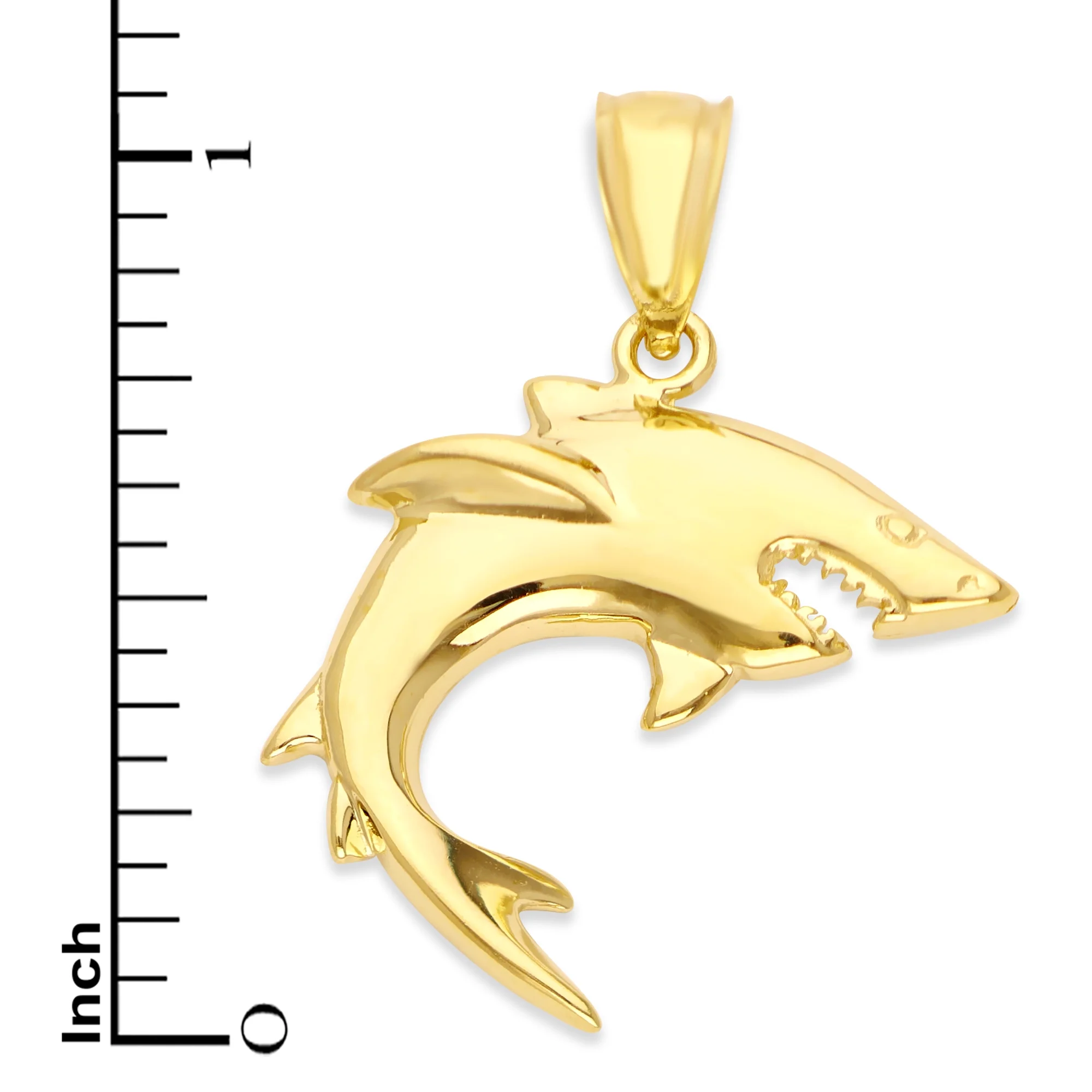 10k Gold Shark Pendant