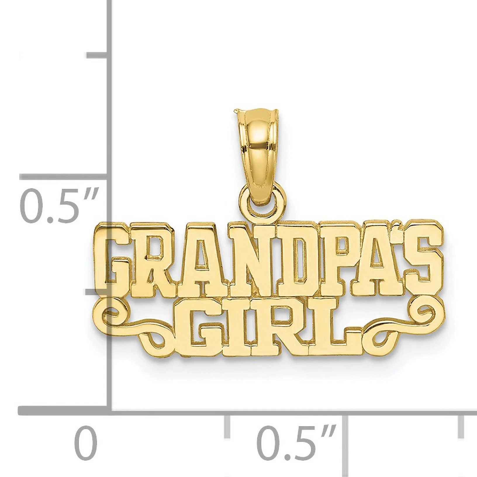 Saris and Things 10K Yellow Gold GRANDPAS GIRL Charm