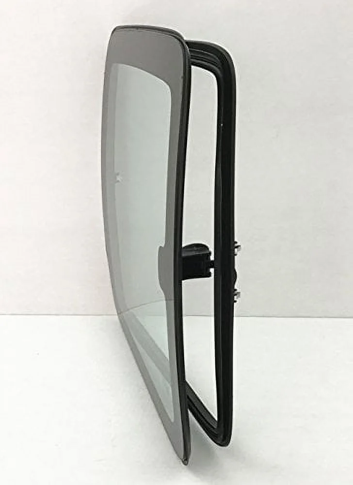 Movable Driver Left Side Rear Quarter Window Quarter Glass With Frame & Latch Compatible with Chevrolet Silverado Pickup 2 Door Extended Cab 1999-2006 Models