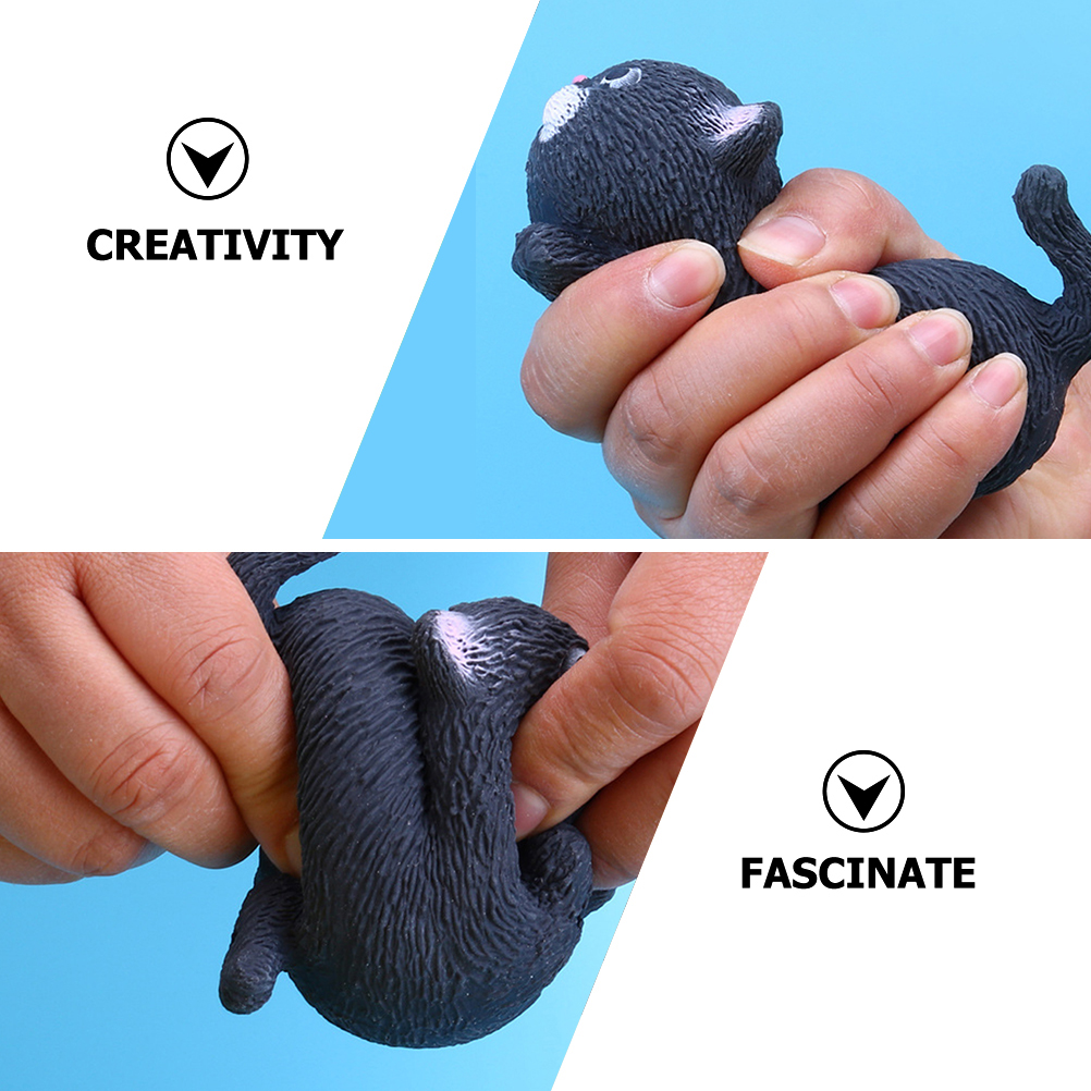 2 Pcs Stress Balls for Kids Meow Squeeze Toy Miniatures Relief Toys Adults Child