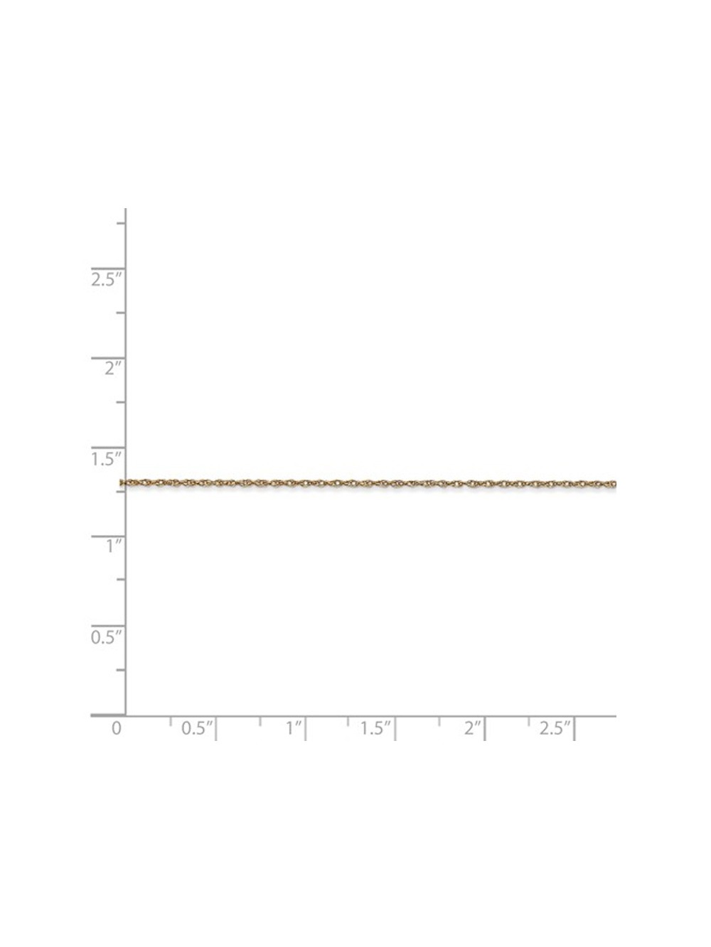 18 inch 6R Cable Rope Chain in 14K Rose Gold .6mm