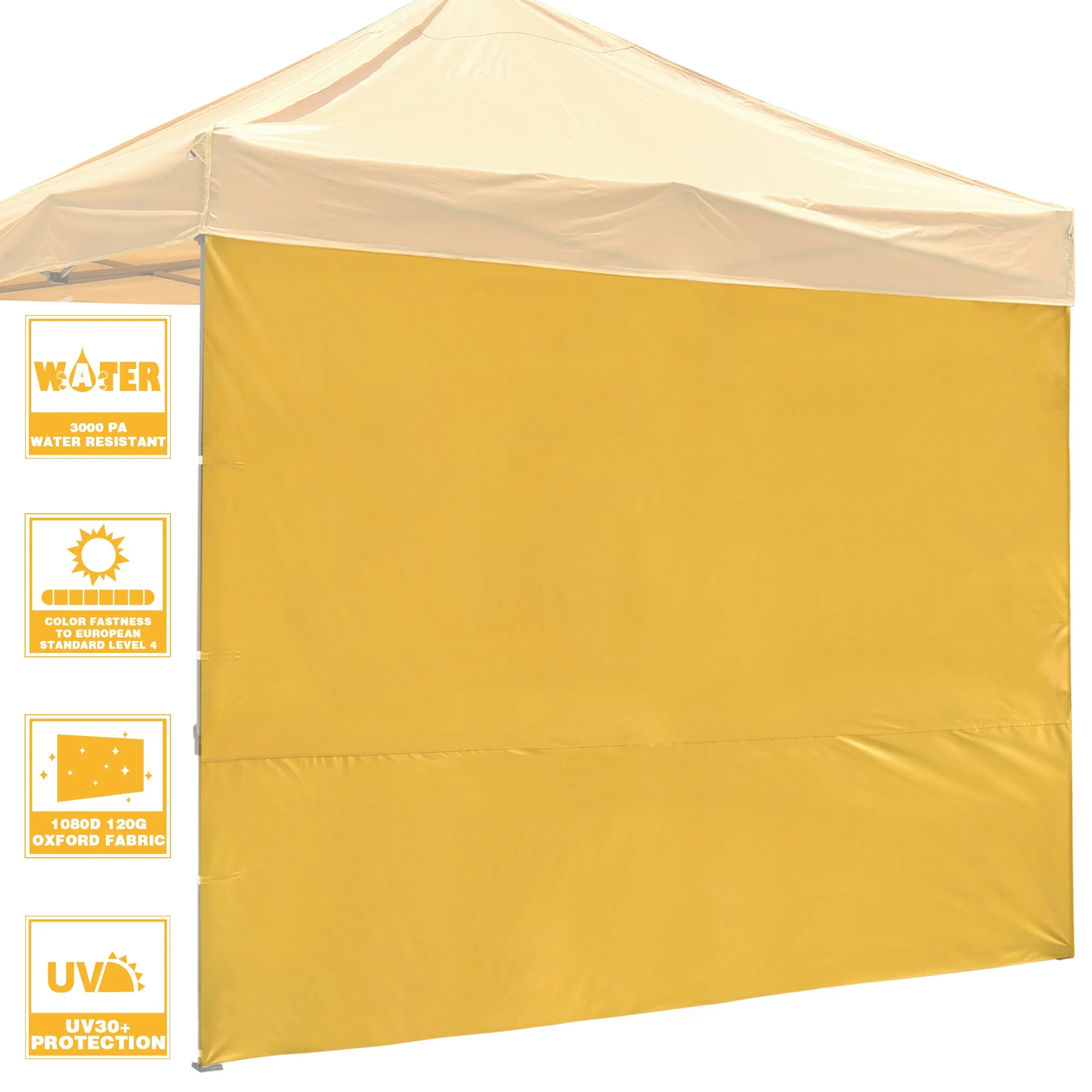 UV-Resistant Mineral Yellow Side Wall for EZ Canopy Gazebo - Enhance Outdoor Experience