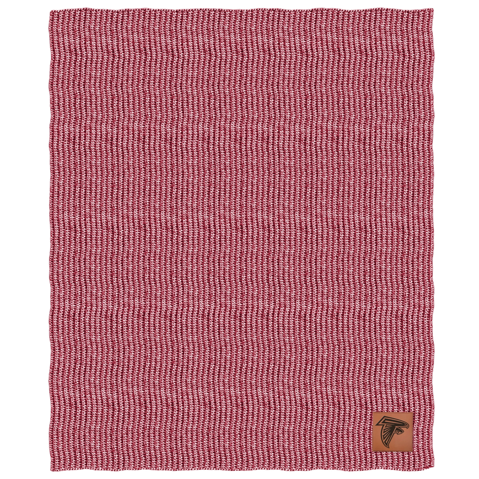 Atlanta Falcons 60'' x 70'' Two-Tone Sweater Knit Blanket with Faux Leather Logo Patch