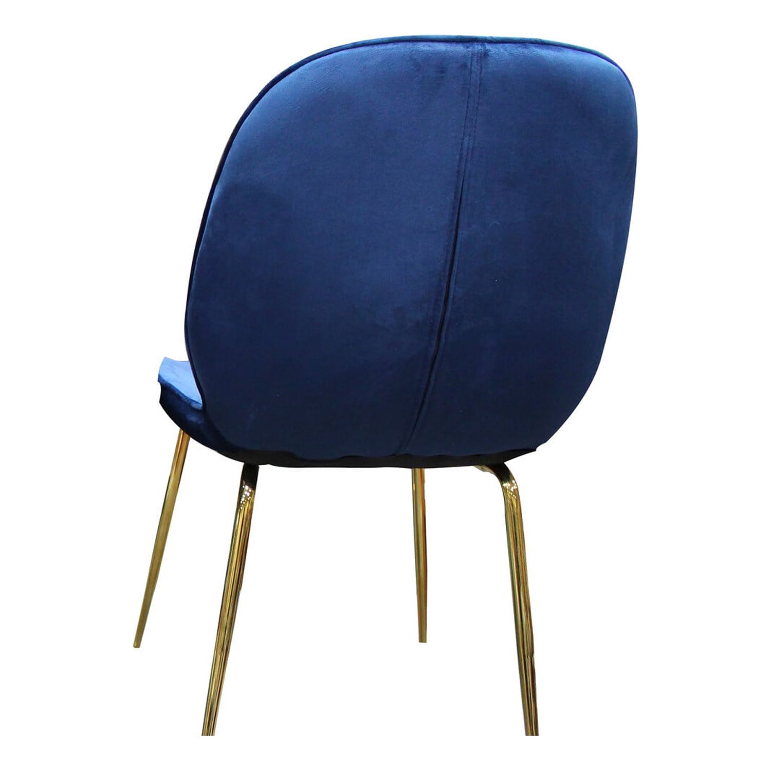 Best Master Mid-Century Velvet Upholstered Dining Side Chair in Blue (Set of 2)