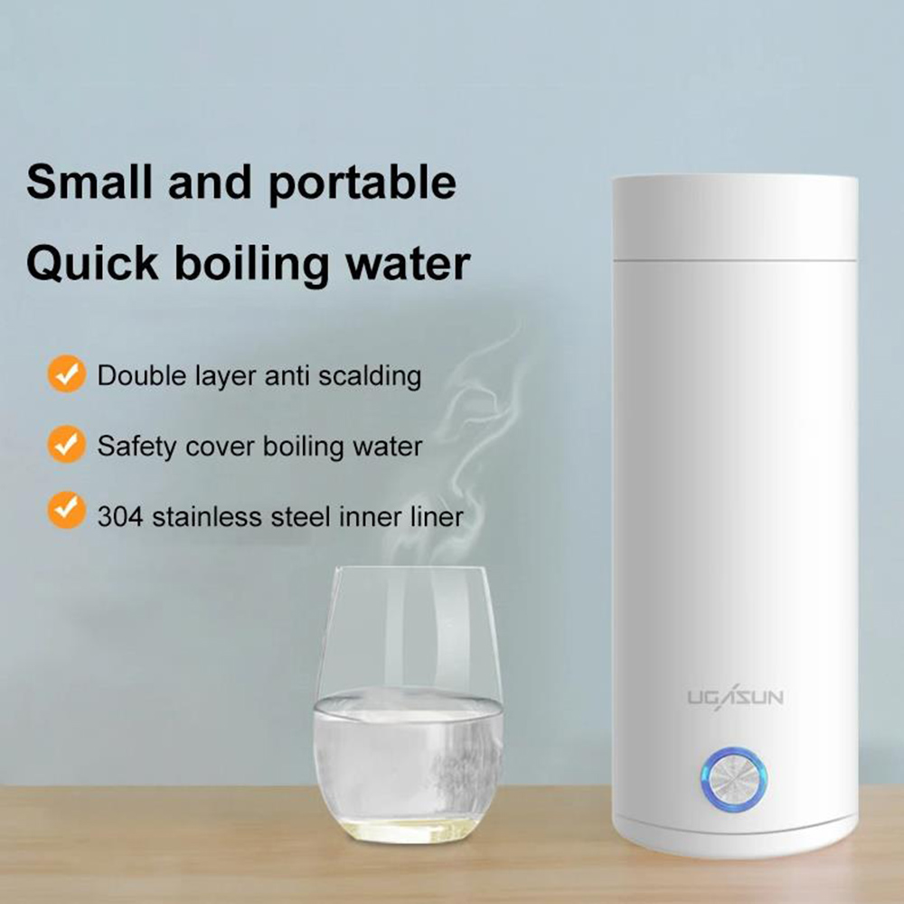 Electric Heating Cup 400ML Mini Portable Kettle Cup Temperature Controlled Smart Thermos Automatic Wellness Kettle Insulated Cup
