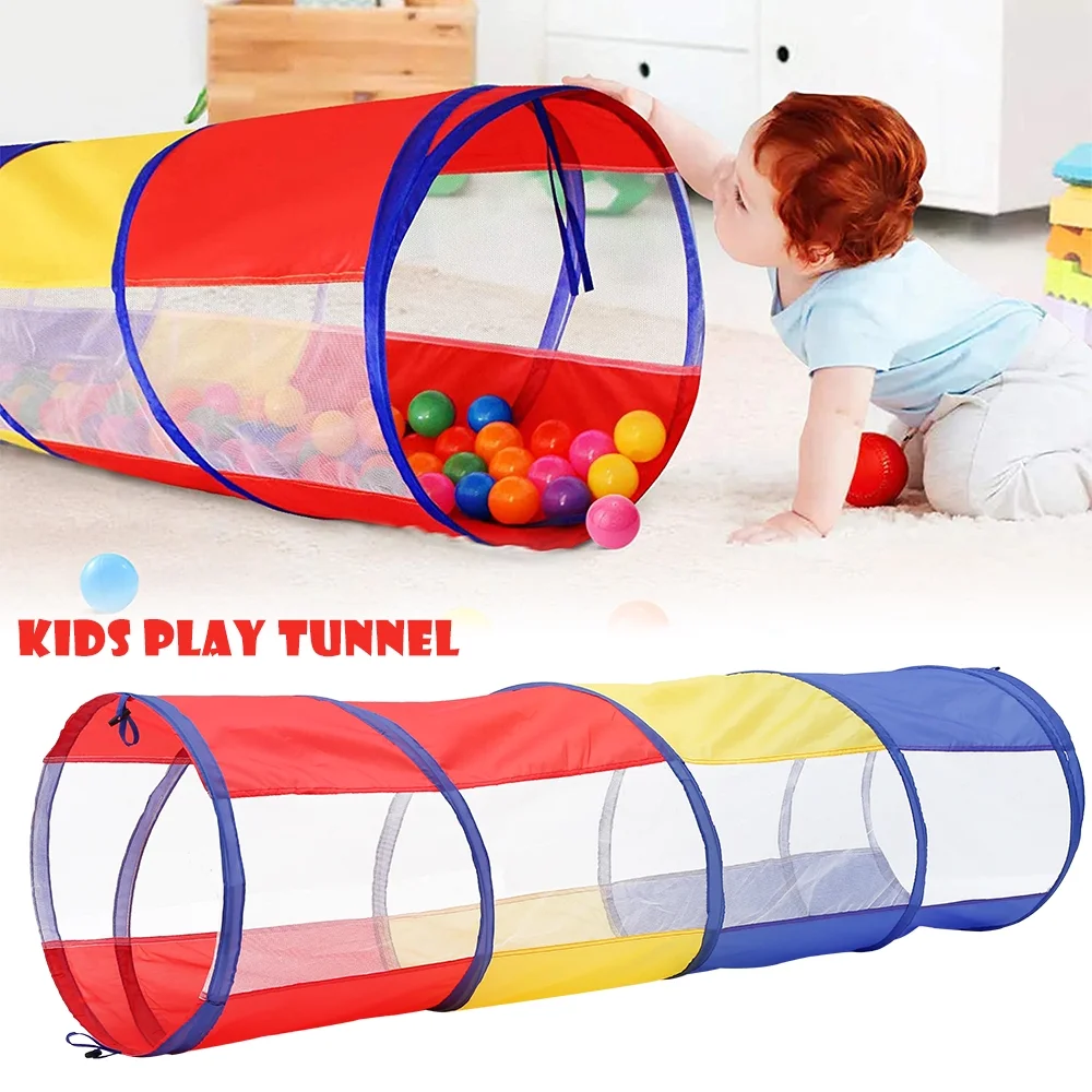 JTWEEN Kids Play Tent Crawl Tunnel and Ball Pit Set – Durable Pop Up Playhouse Tent for Boys, Girls, Babies, Toddlers & Pets – for Indoor & Outdoor Use