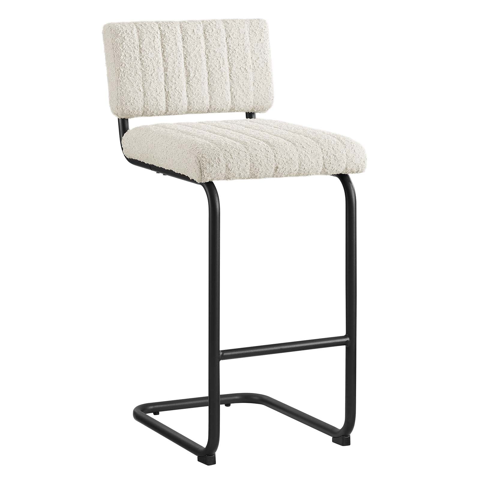 Modway Parity Boucle Counter Stools - Set of 2 in Black Ivory