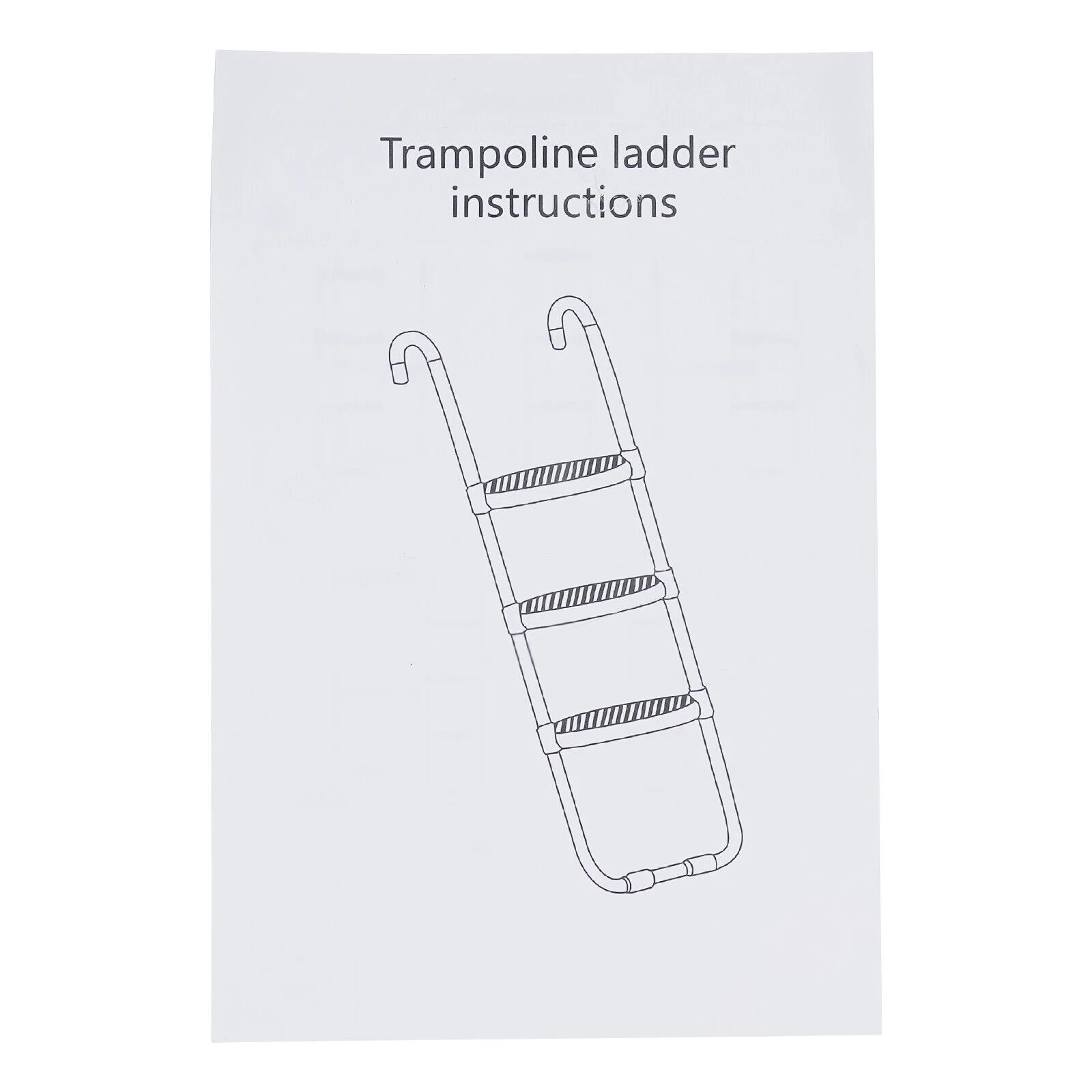 Miumaeov Trampoline Ladder Black 3 Steps Wide Trampoline Ladder Kit Safety Heavy Duty Steel Trampoline Replacement Accessories Trampoline Ladder for Most Round and Rectangular Trampolines