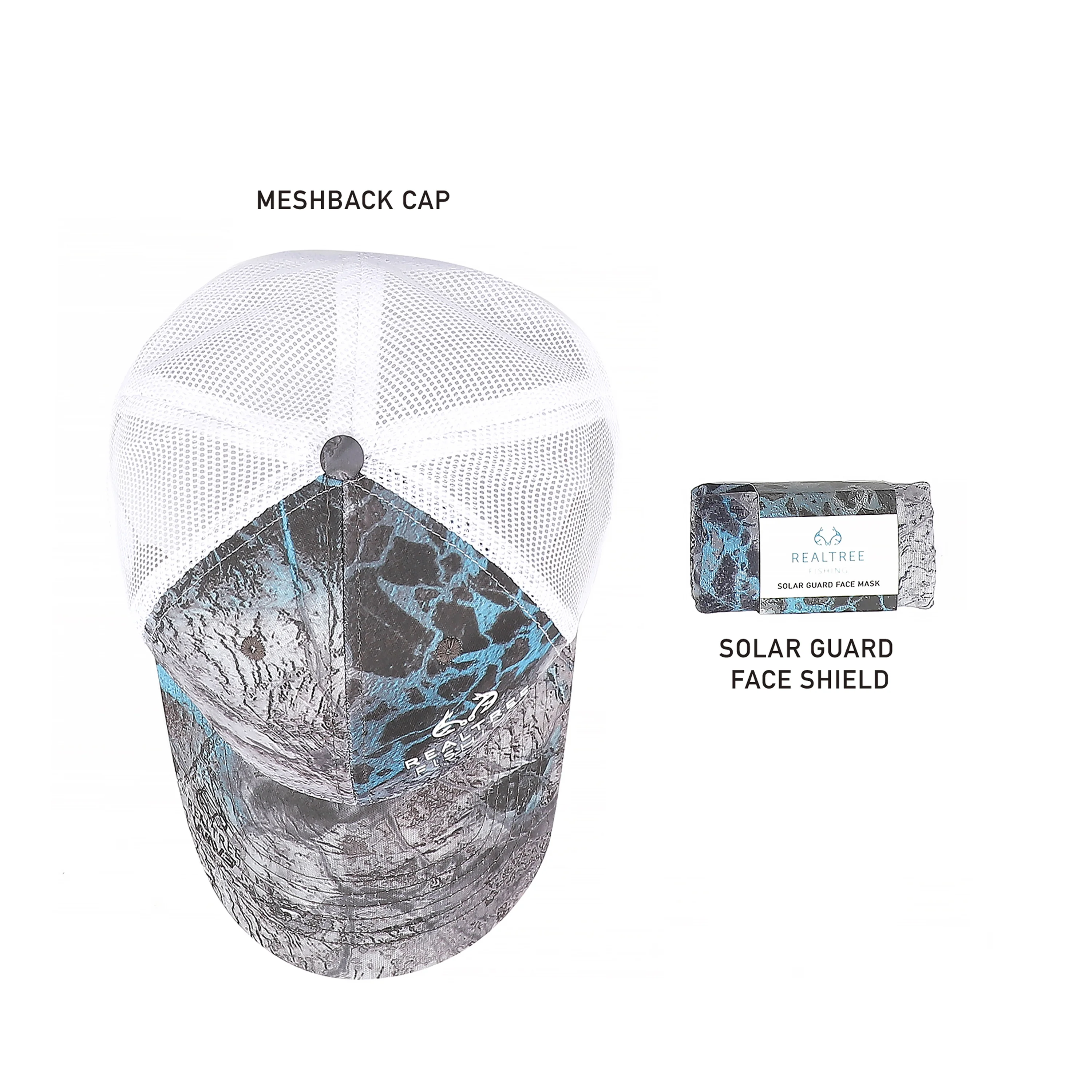 Realtree 8 Piece Angler's Collection Fishing Kit with Fishing Mesh Hat and Sunglasses