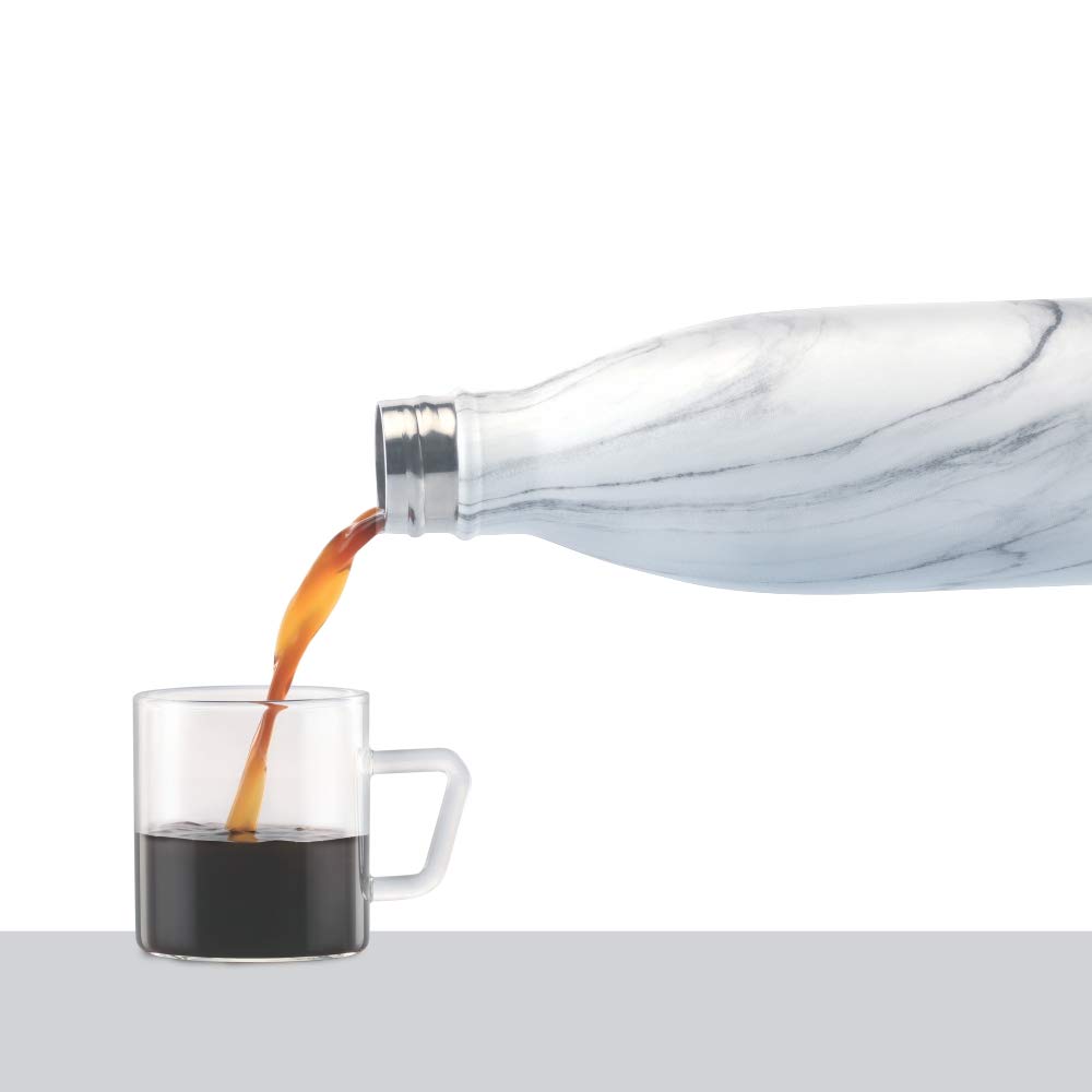 Borosil Stainless Steel Hydra Bolt Marble - Vacuum Insulated Flask Water Bottle, Marble, 750Ml