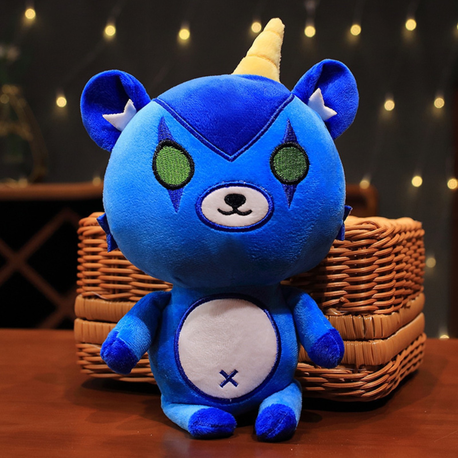 Cute Cartoon Animal Plush Doll, 9.8 Inch Cartoon Anime Funny Bear Stuffed Animal Plush Toy, Cute Soft Purple Teddy Bear Plush Pillow Doll, Gift for Children and Fans Birthday Decoration(Blue)