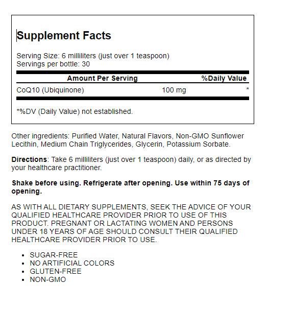 2x4 CoQ10 Liquid Supplement Liposomal 100mg Coenzyme Q10 Pure Ubiquinone 5 fl oz