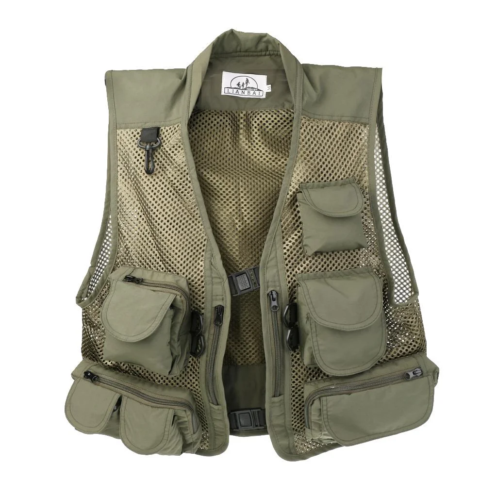 Fishing Vest Multi Pockets Mesh Vest M