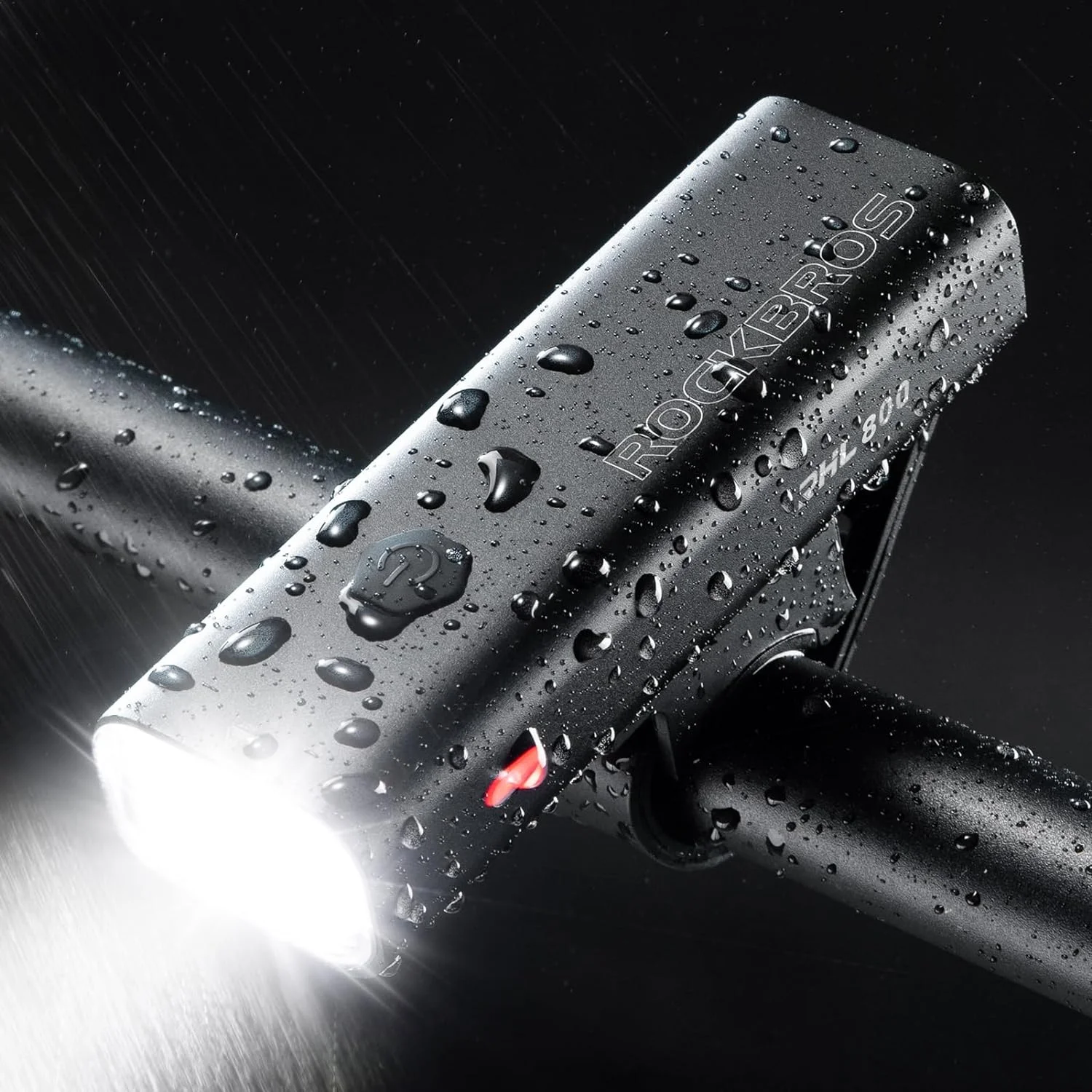 ROCKBROS Cycling Headlight Bright Flashlight Lamp LED Bike Front light 800 lumens Smart Headlight Type-C Charging Waterproof 3000mAh Rechargeable