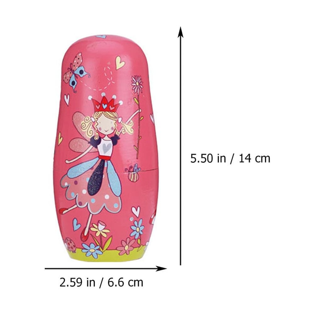 Flower Fairy Matryoshka Russian Wooden Dolls DIY Babushka Vintage Decor for Toddlers