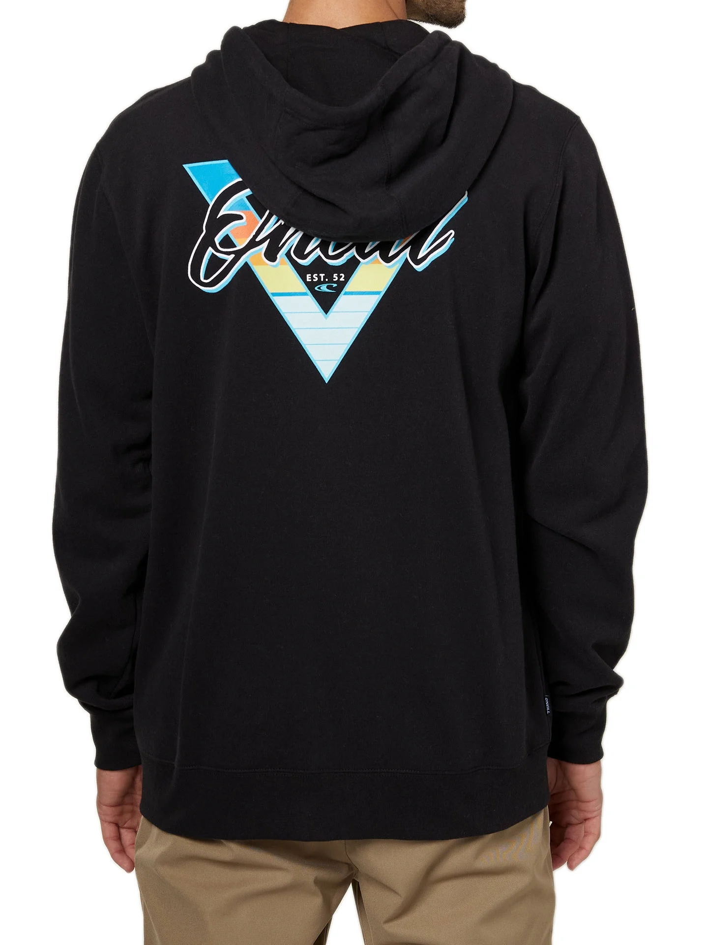 O'Neill Mens Fifty Two Zip Hoodie Black Bermuda S