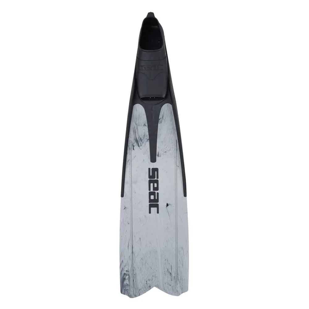 SEAC Shout Long Fins for Freediving & Spearfishing , Size 8 to 8.5, Gray Camo