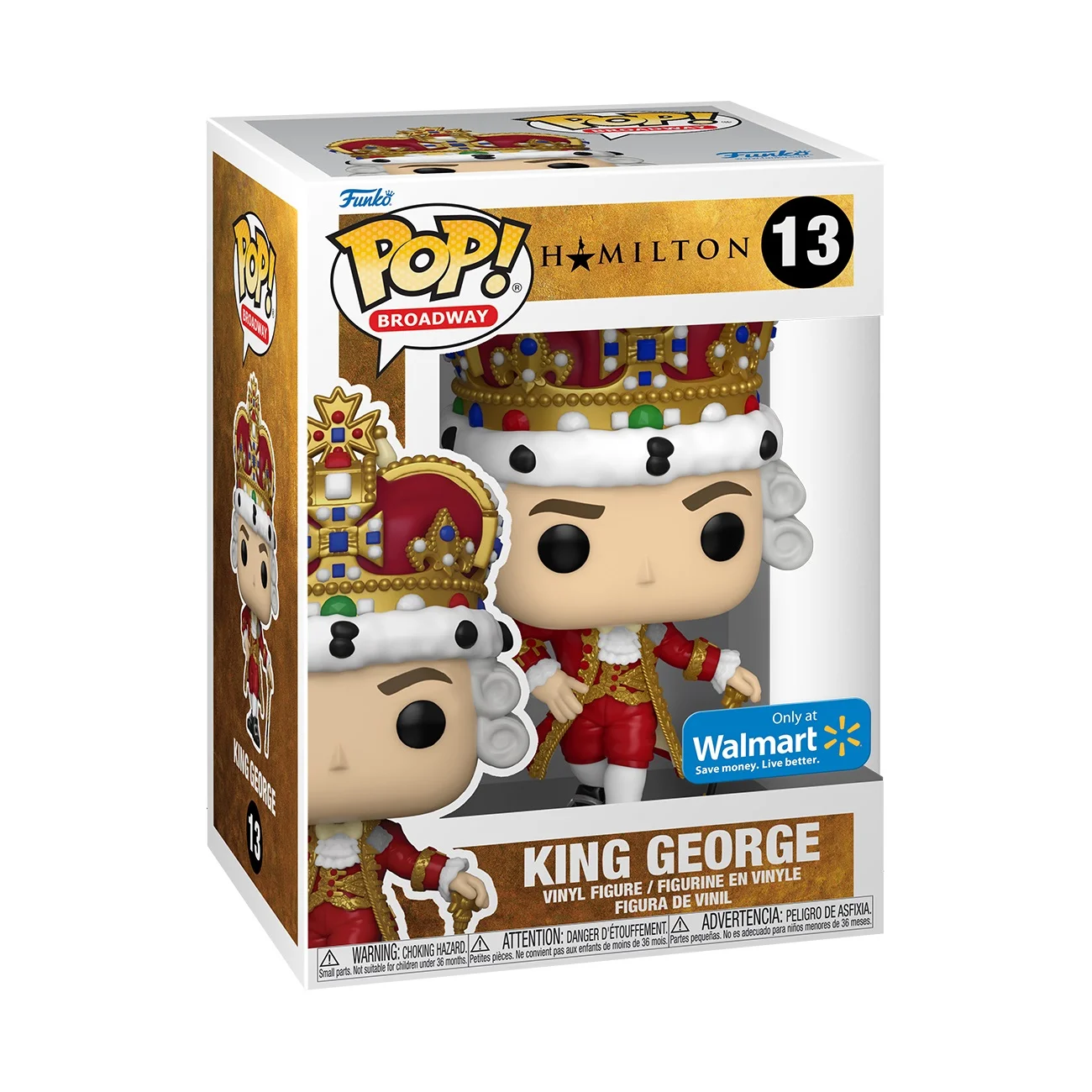 Funko Pop! Broadway: Hamilton - King George Vinyl Figure (Walmart Exclusive)