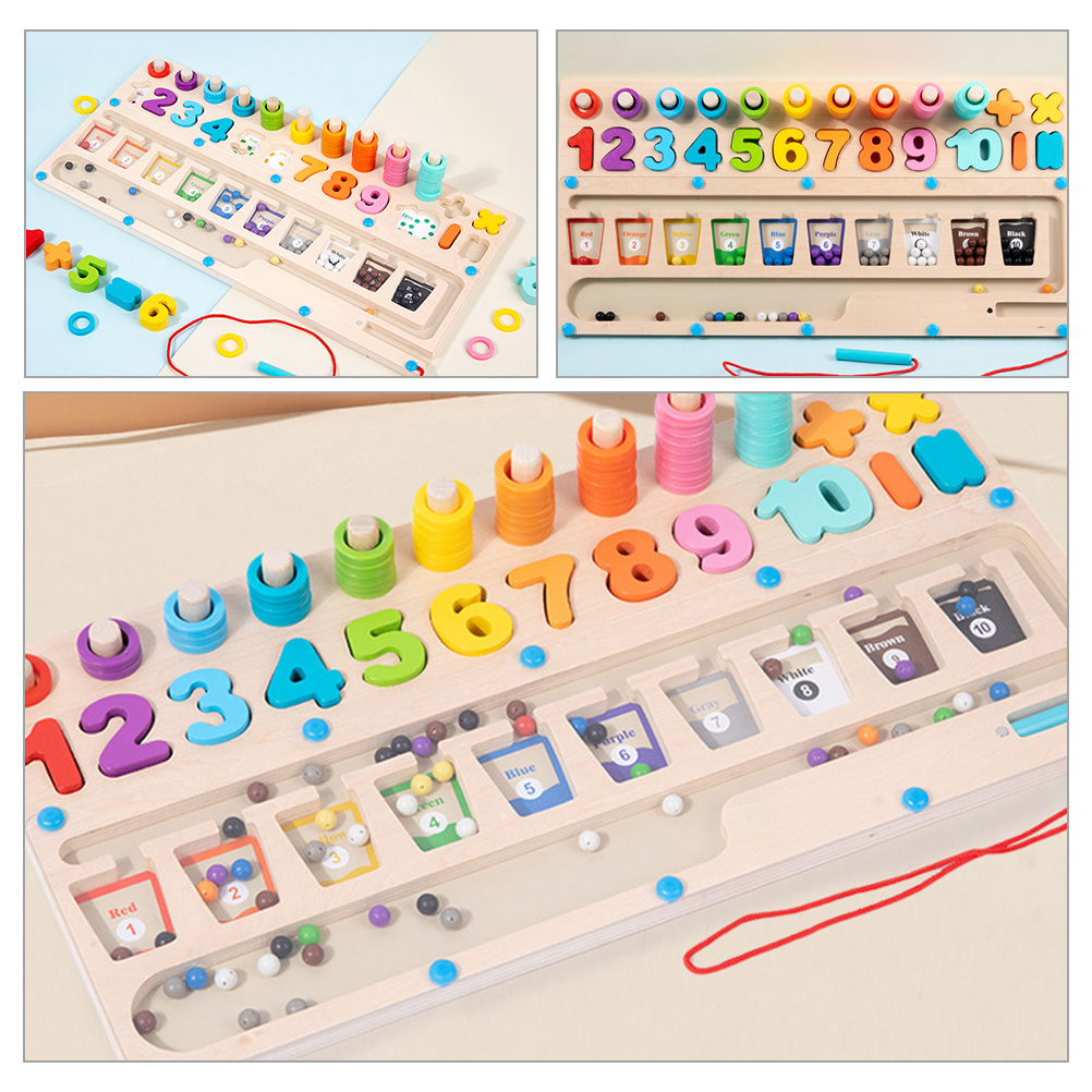 Toy for Kids Montessori Toys Building Blocks Child Preschool Wooden Toddler Puzzle Pen Magnetic