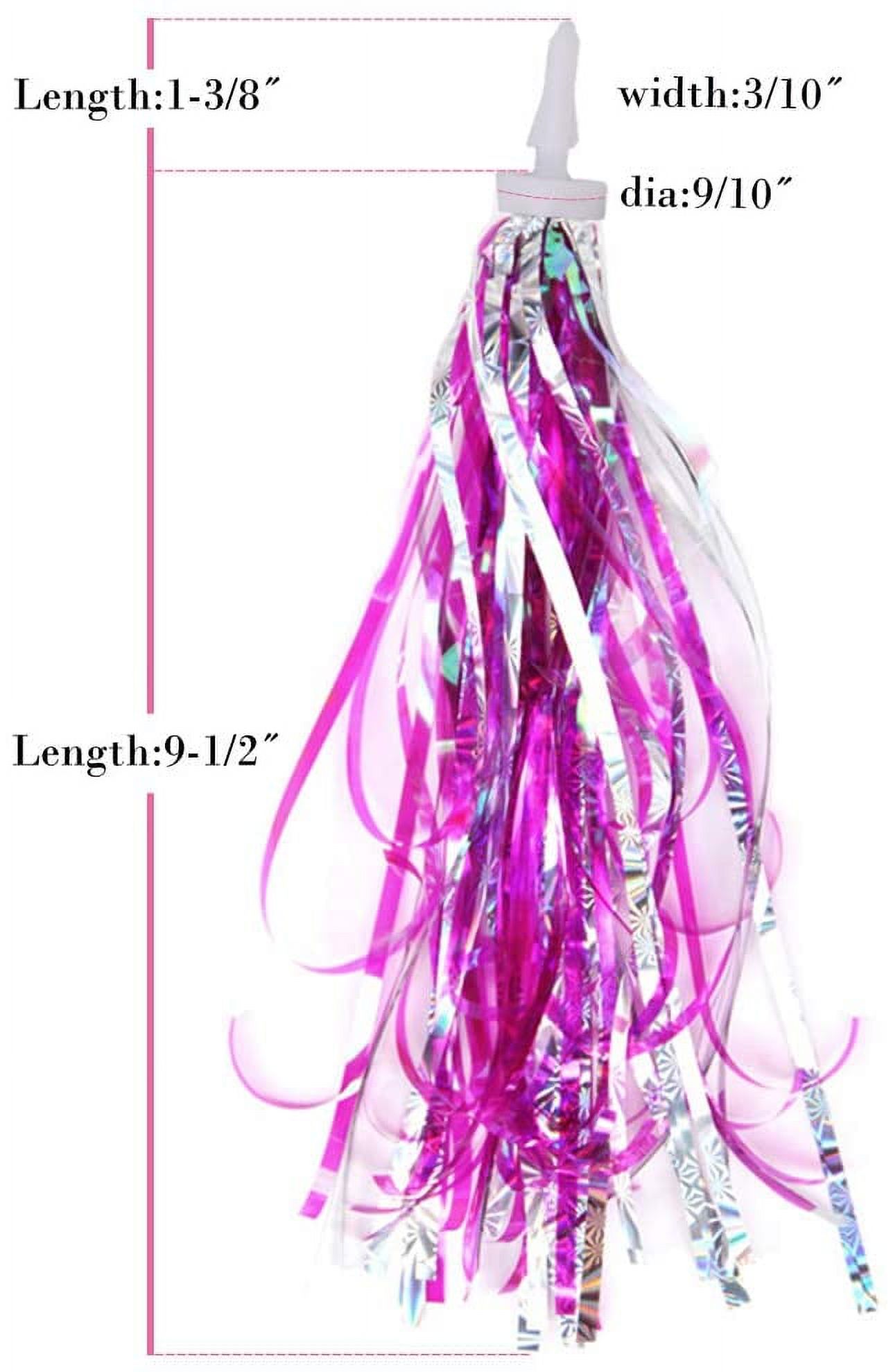 U-LIAN Kids Bicycle Tassel Ribbon,Children Scooter Handlebar Streamers Bicycle Grips Ribbon Baby Carrier Accessories Easy Attach to Bike's Handlebars…