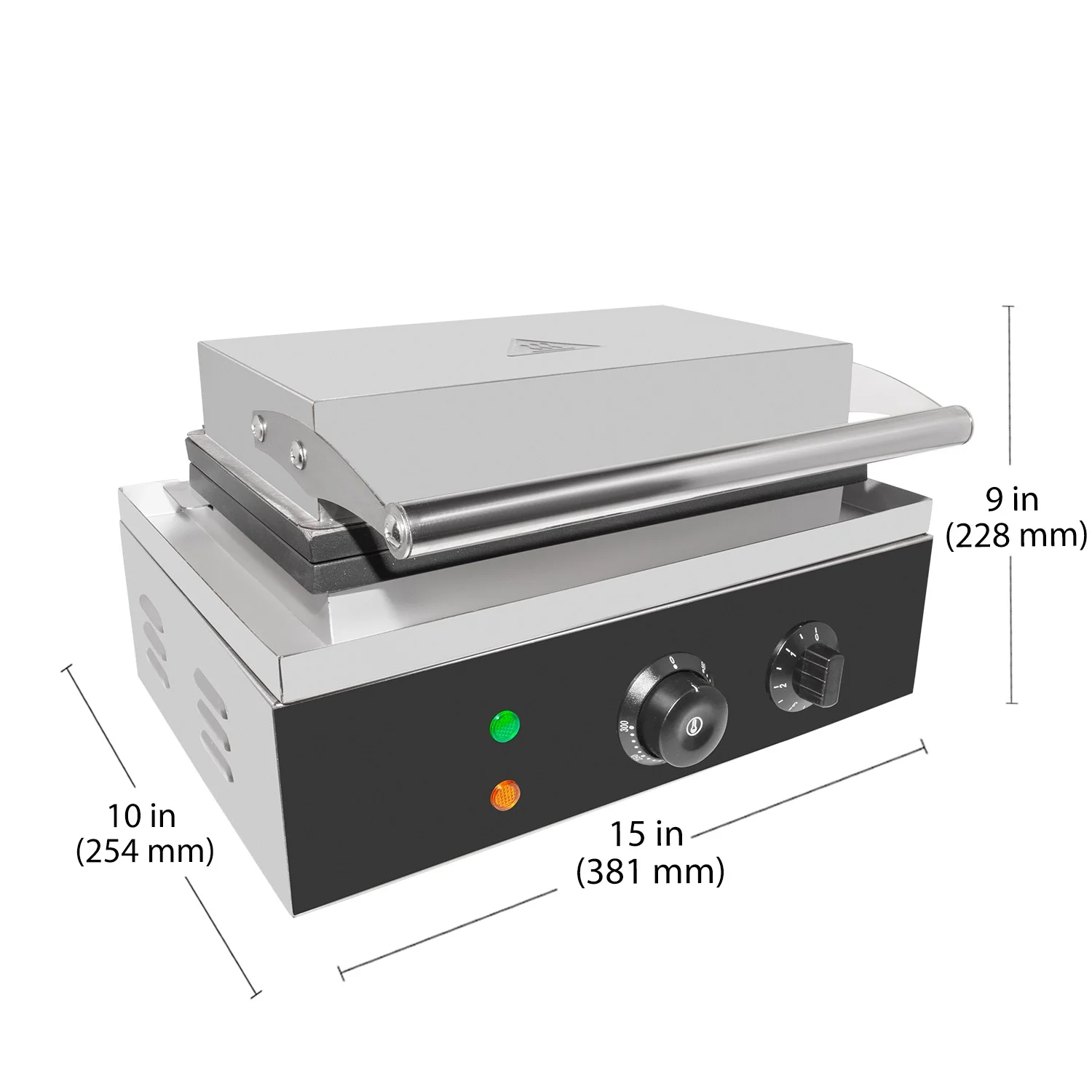 GorillaRock Fish Shaped Waffle Machine | Stainless Steel Mini Taiyaki Maker with Nonstick Baking Molds | 6 Small Fish Shaped Waffles