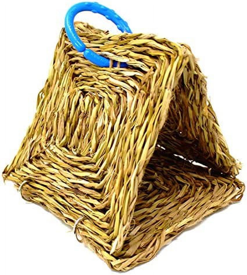 1465 Seagrass Tent hut Bird Toy Parrot cage Toys African Grey Amazon Conure. Quality Product Hand Made in The USA.