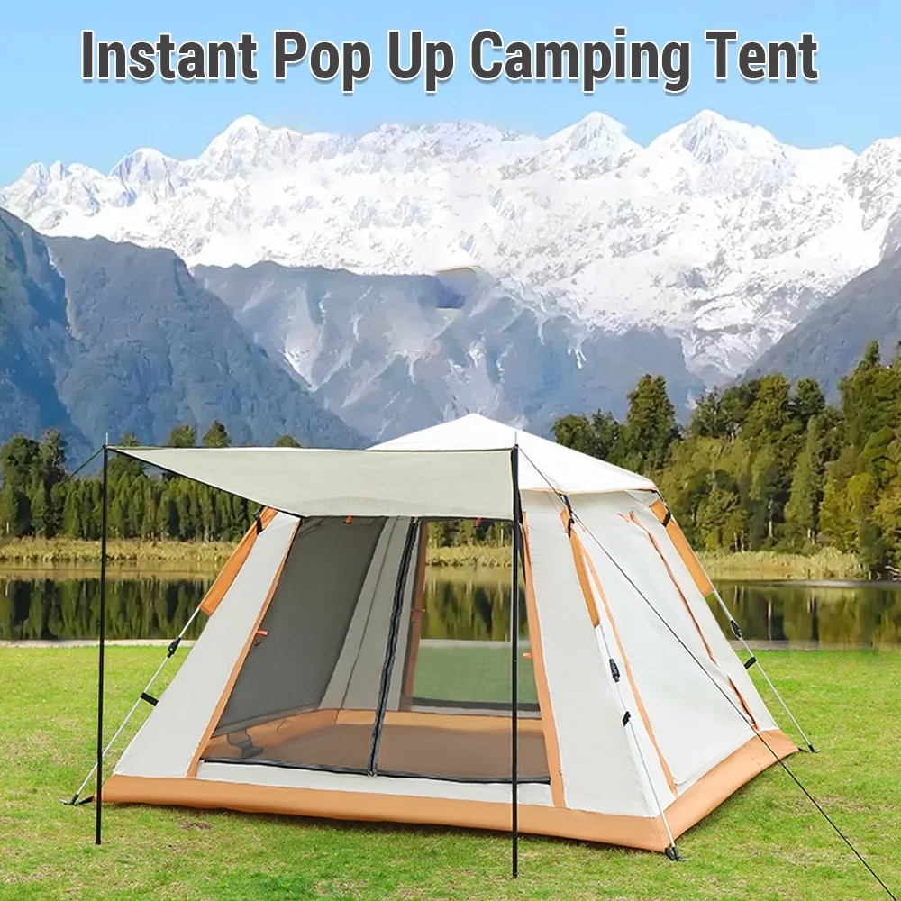Anself Pop Camping Tent Easy Set Waterproof Beach Tent for 3 5 People